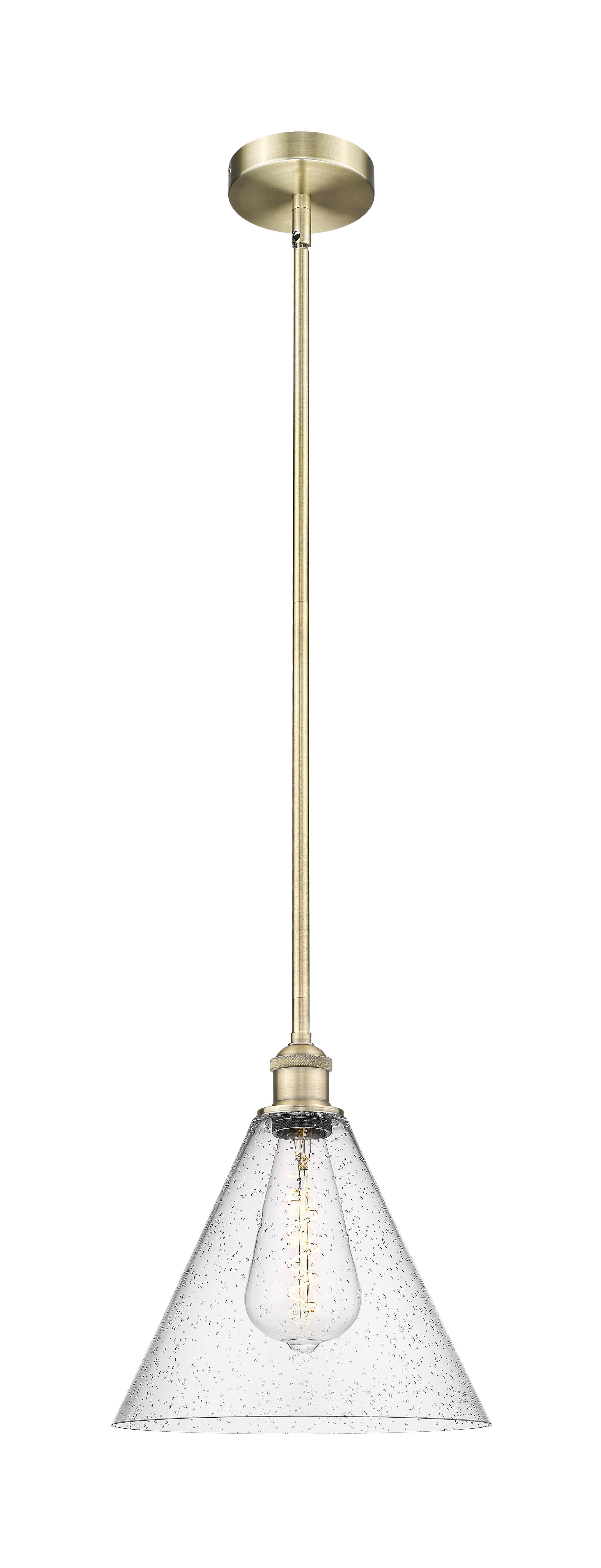 Edison Mini Pendant Antique Brass Glass