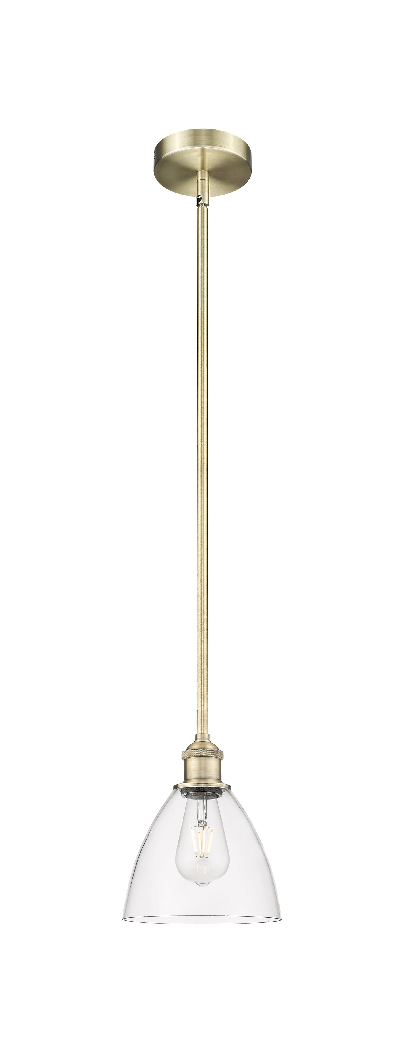 Edison Mini Pendant Antique Brass 9 Inches