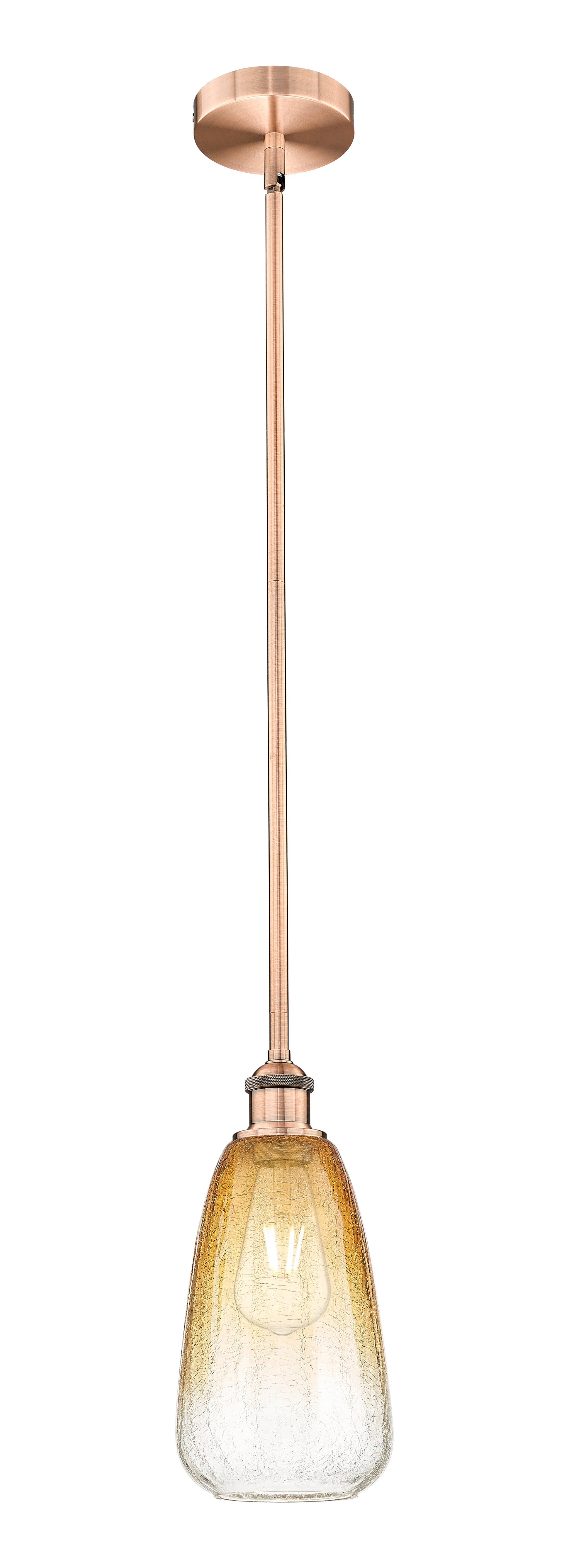Edison Mini Pendant Antique Brass 6 Inch