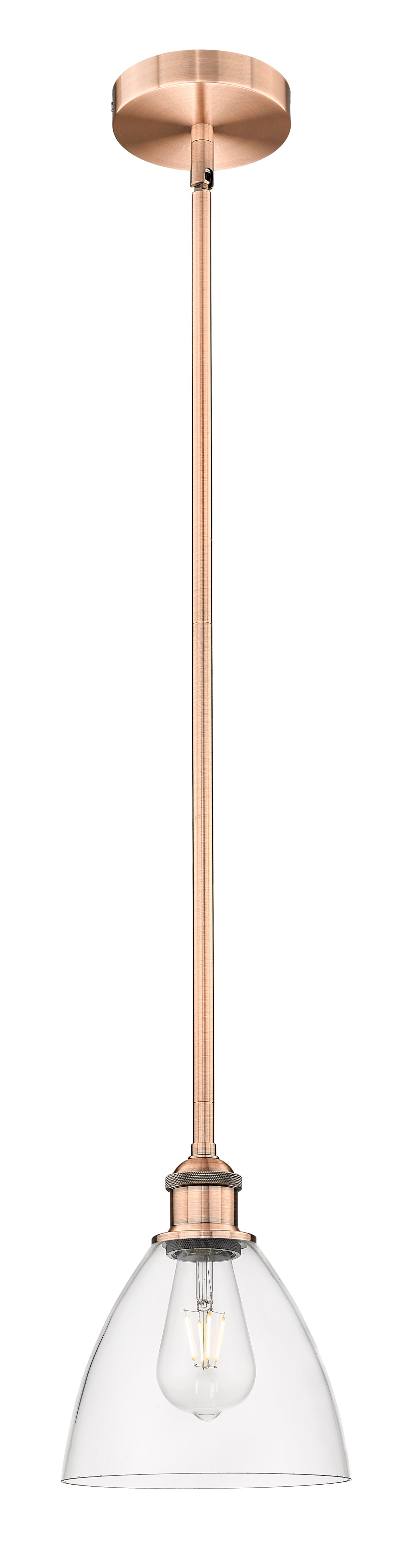 Edison Mini Pendant Antique Brass 9 Inches