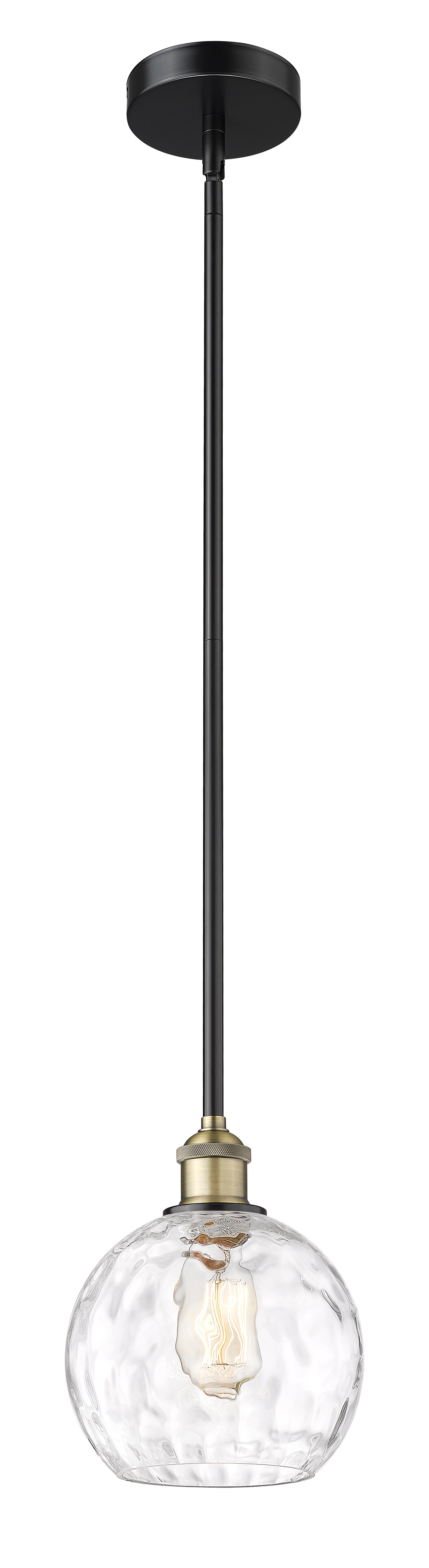 Edison Mini Pendant Antique Brass 8 Inch