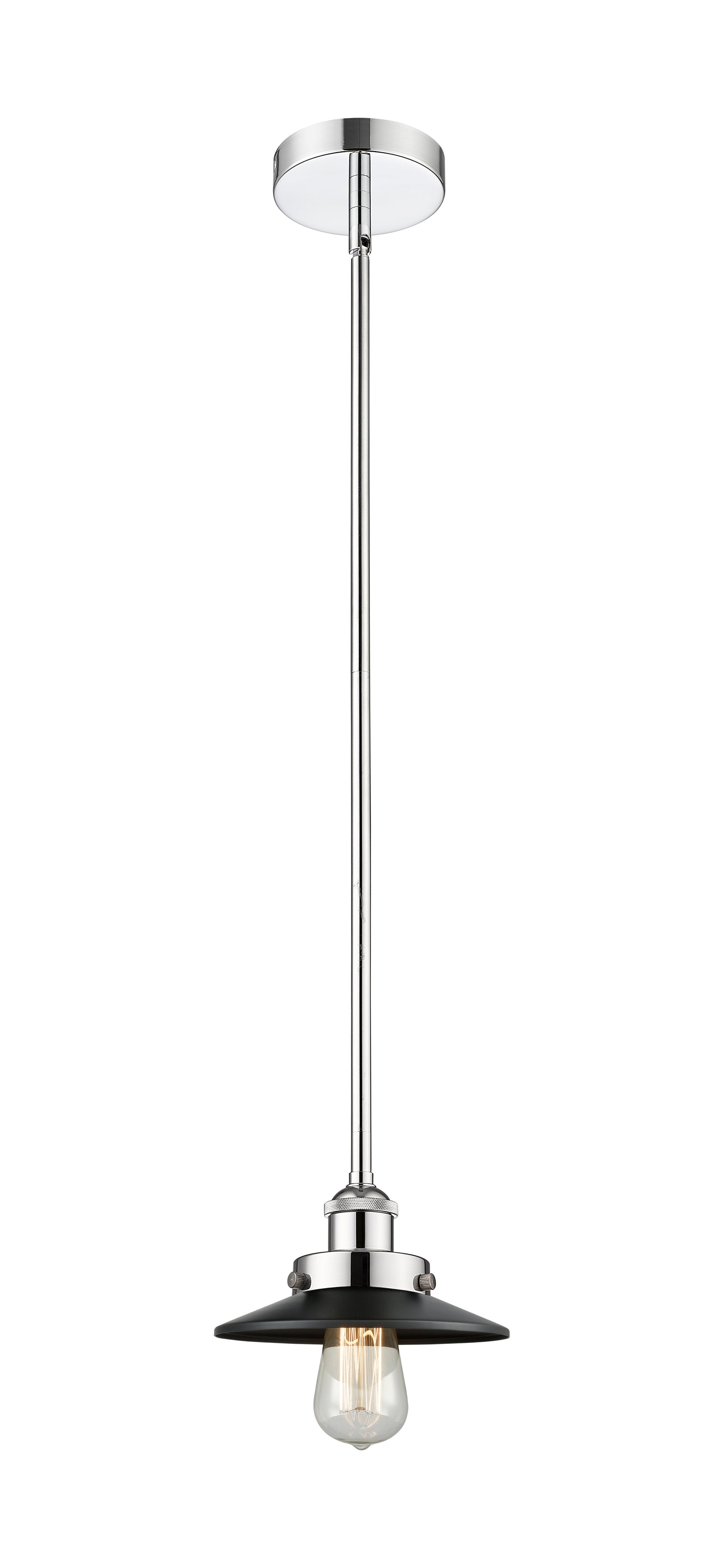 Edison Mini Pendant Matte Black 8 Inch