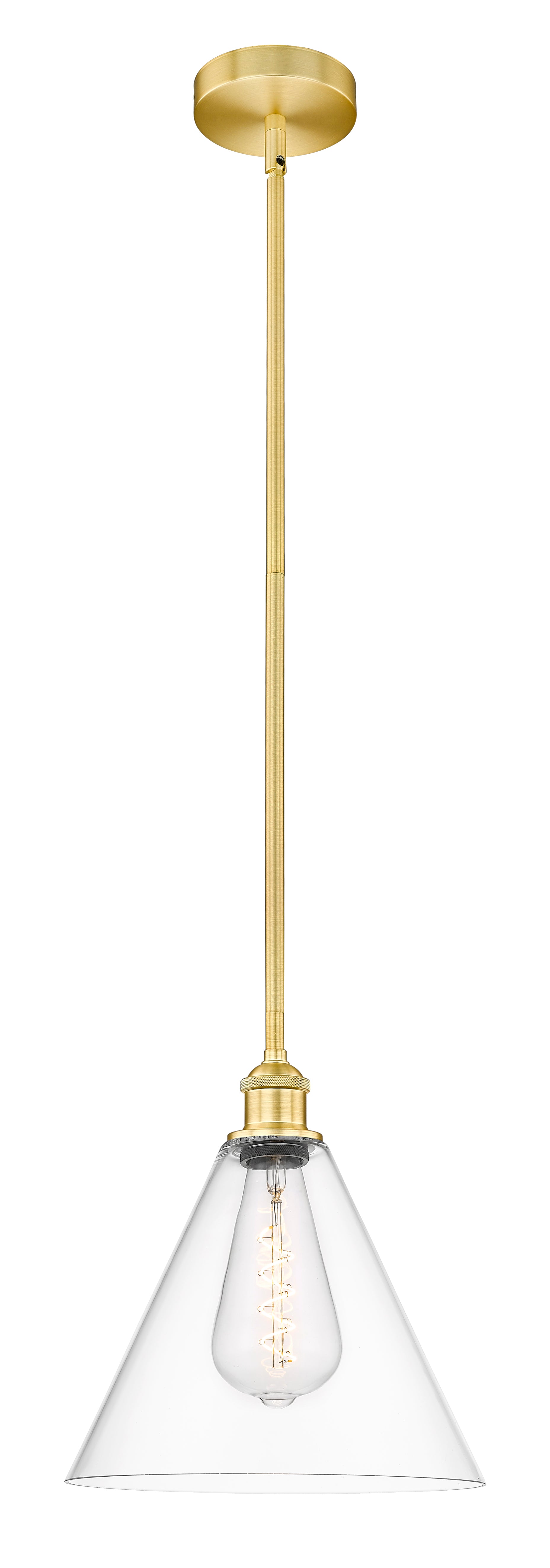 Edison Mini Pendant Antique Brass Glass
