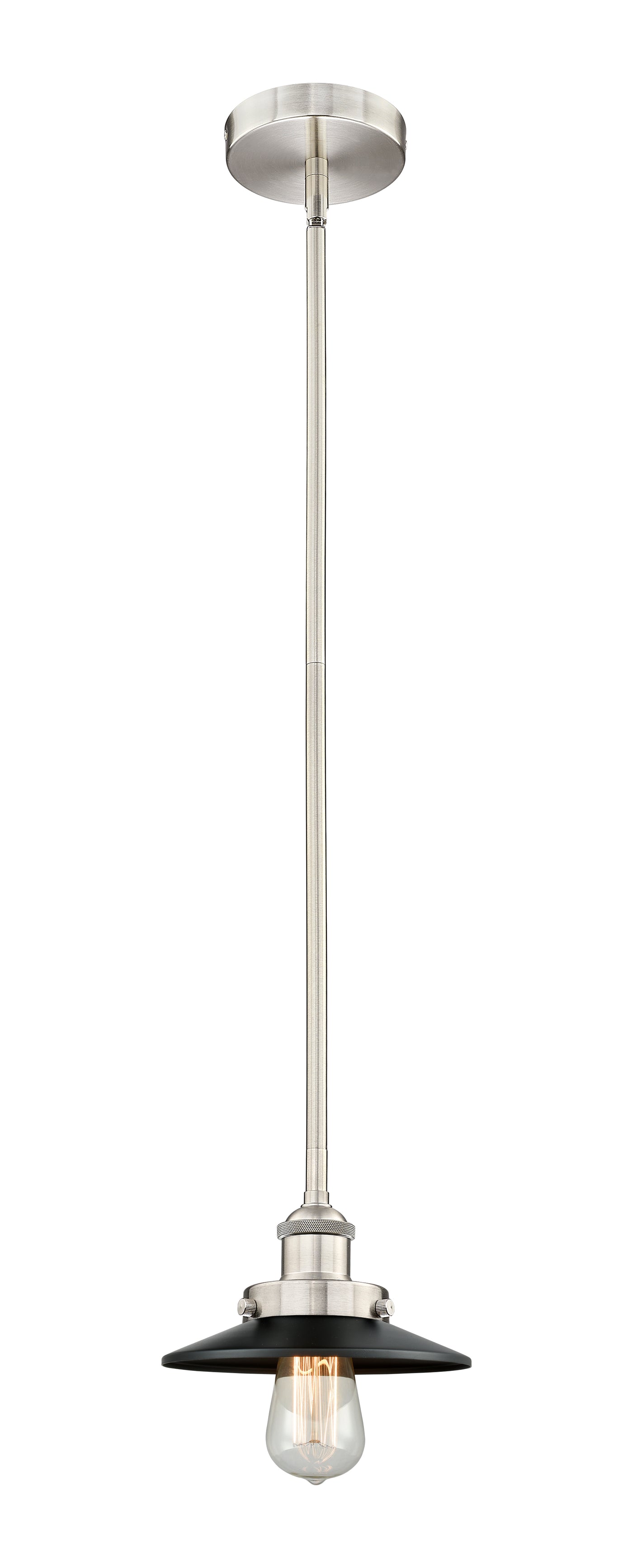 Edison Mini Pendant Matte Black 8 Inch