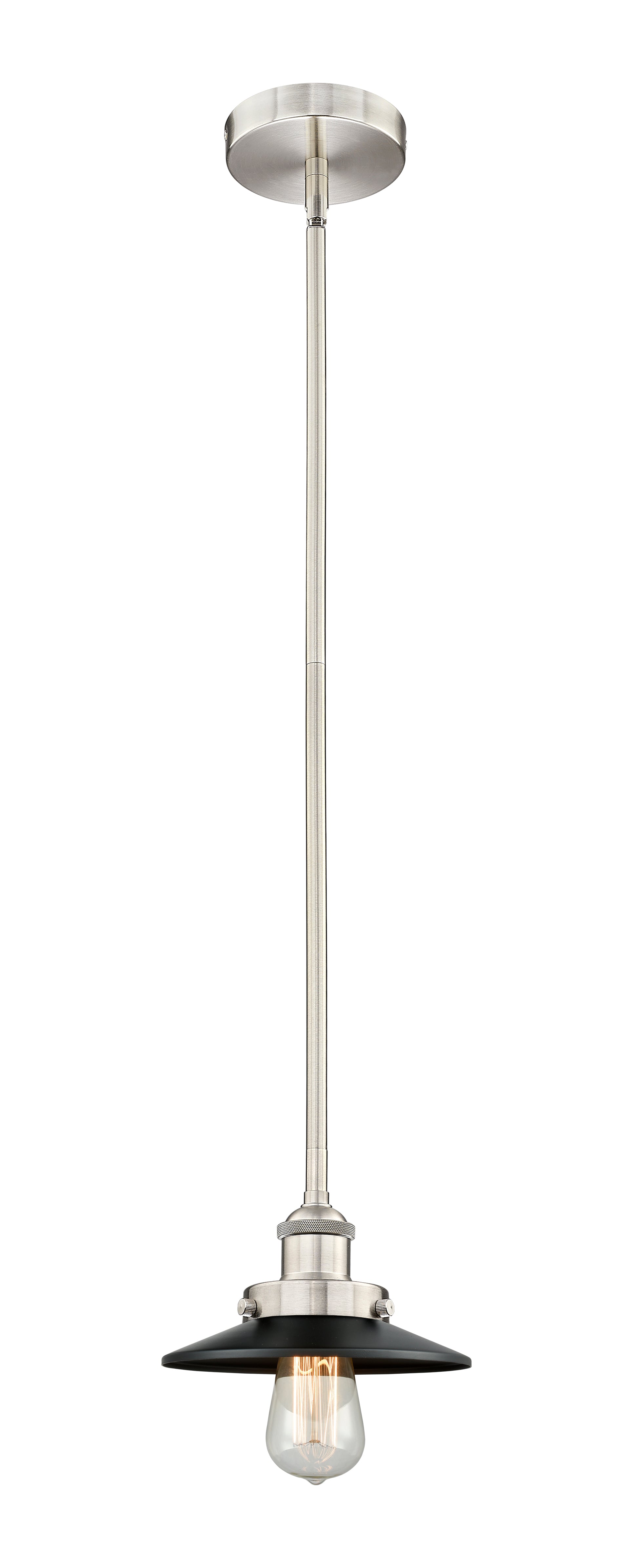 Edison Mini Pendant Matte Black 8 Inch