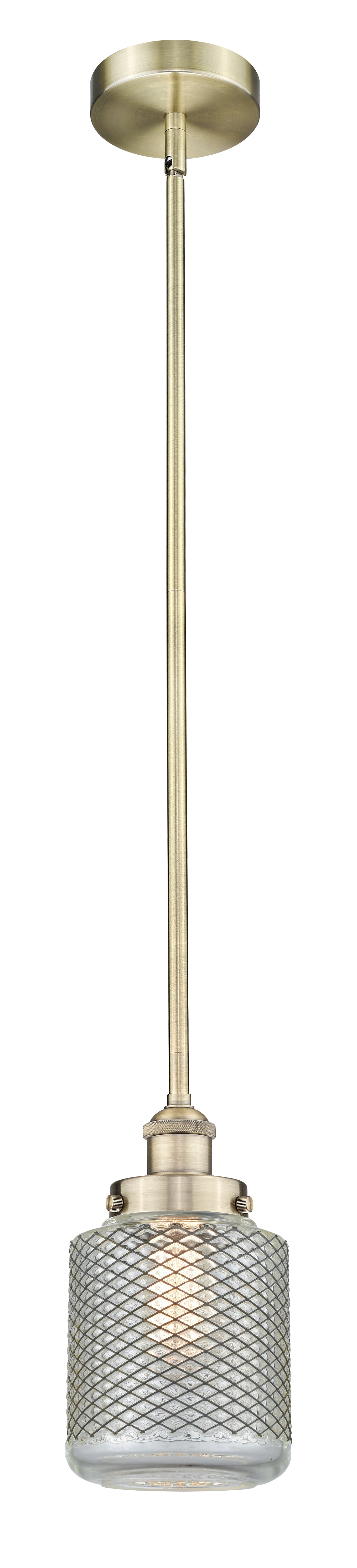 Edison Mini Pendant Antique Brass Cast