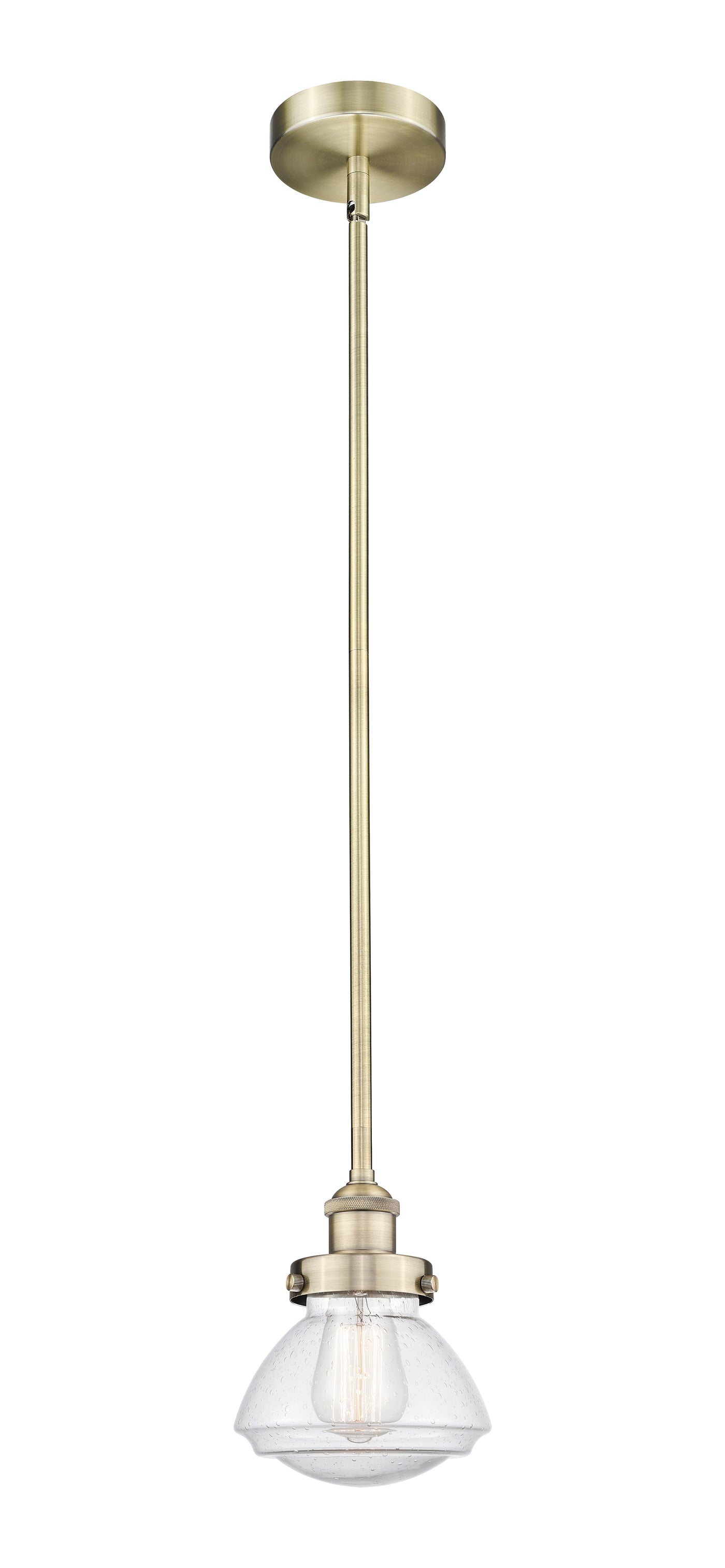 Edison Mini Pendant Cast Brass Antique