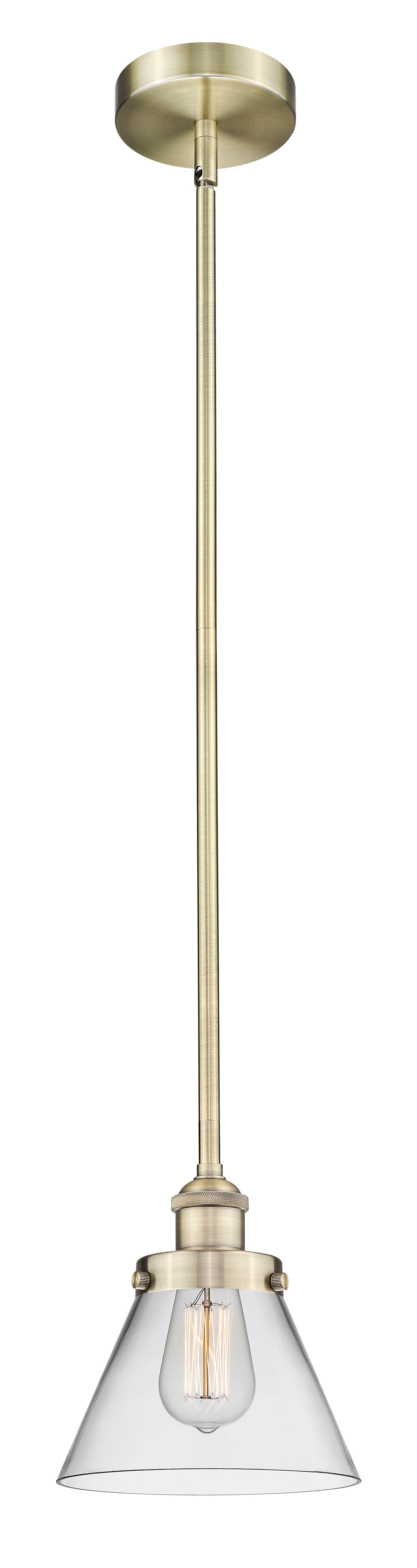Edison Mini Pendant Antique Brass Cast