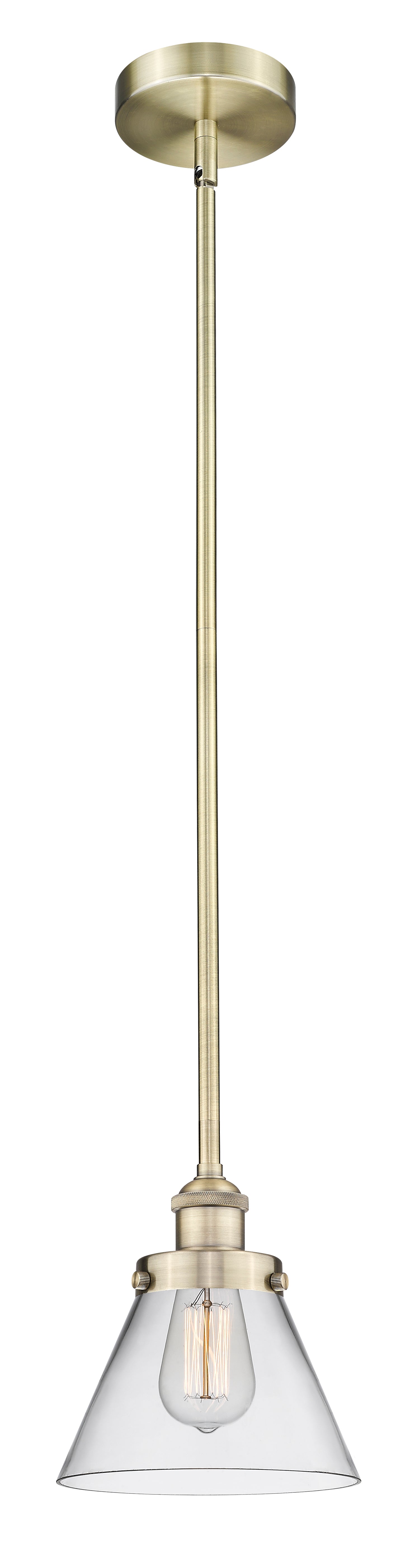Edison Mini Pendant Antique Brass Cast
