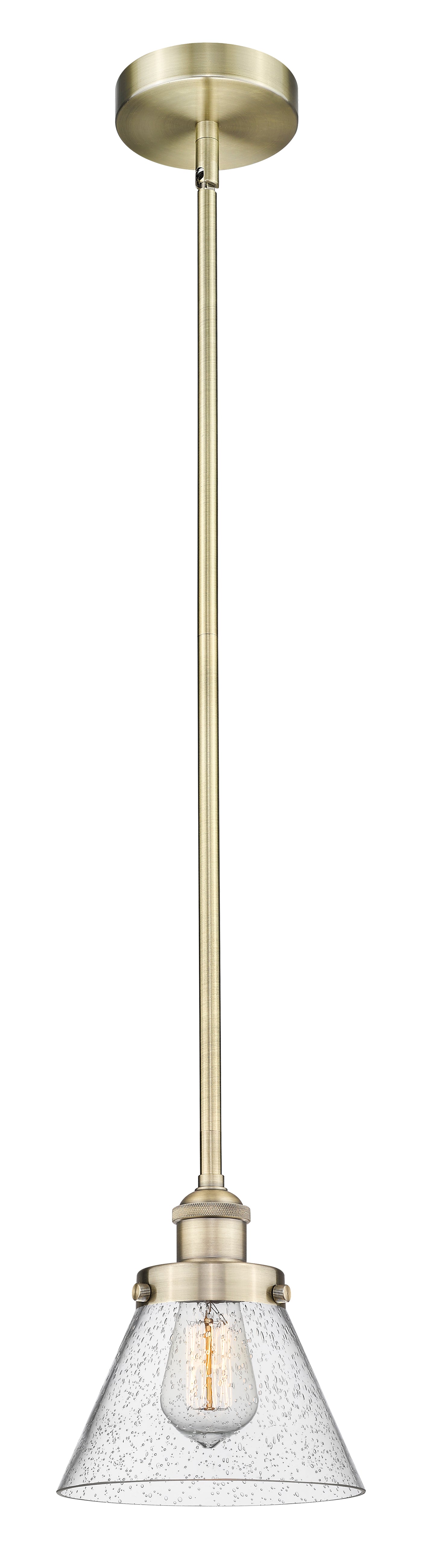 Edison Mini Pendant Antique Brass Cast