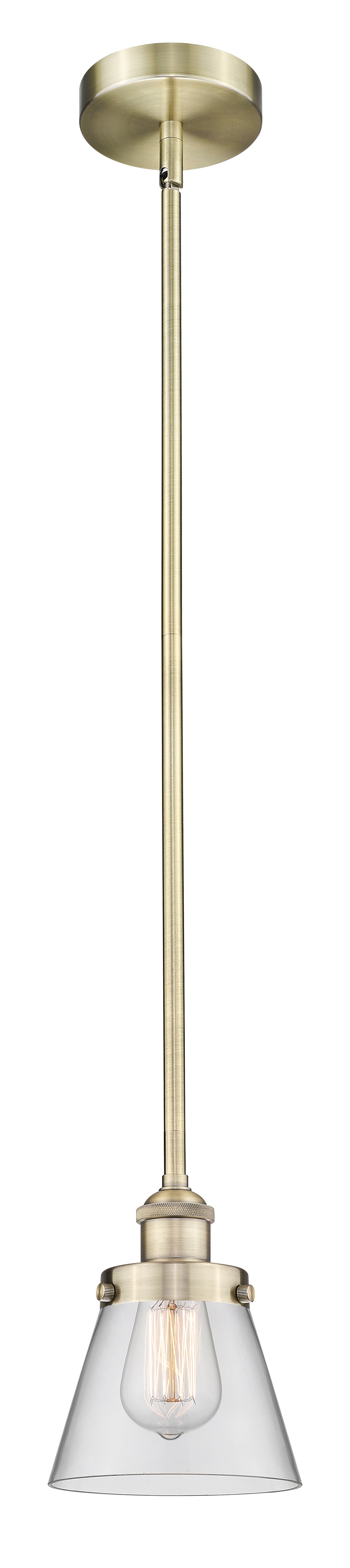 Edison Mini Pendant Antique Brass Finish