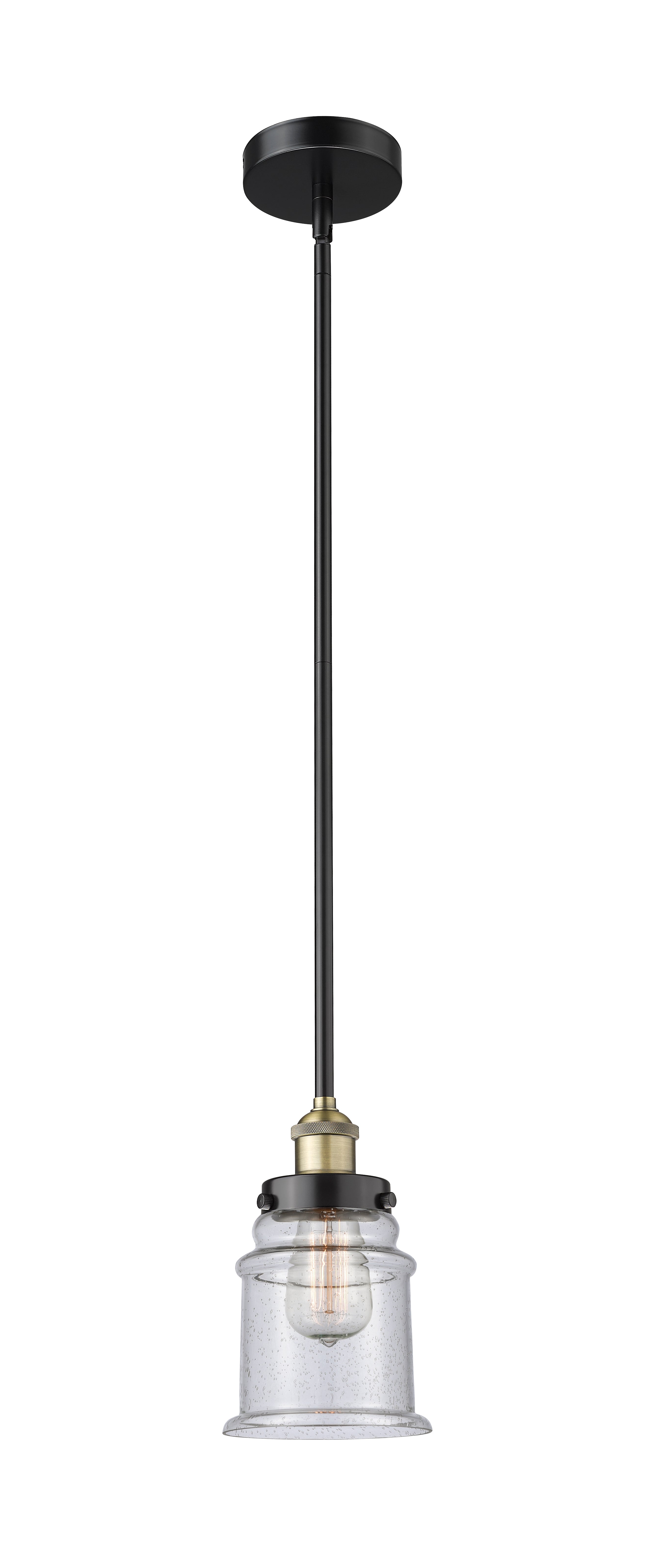 Edison Mini Pendant Antique Brass 6 Inch