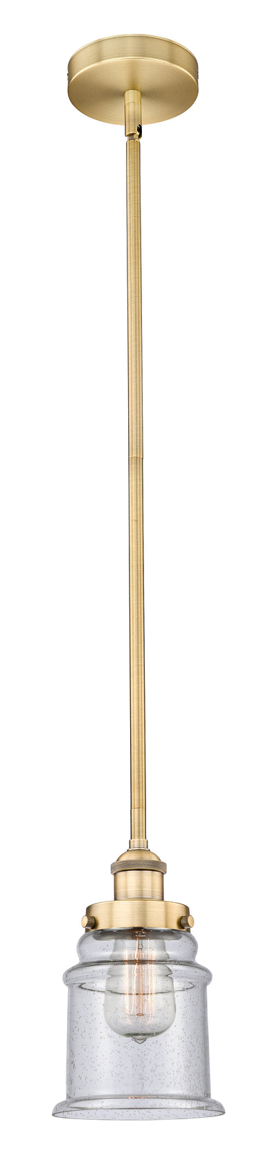 Edison Mini Pendant Antique Brass 6 Inch