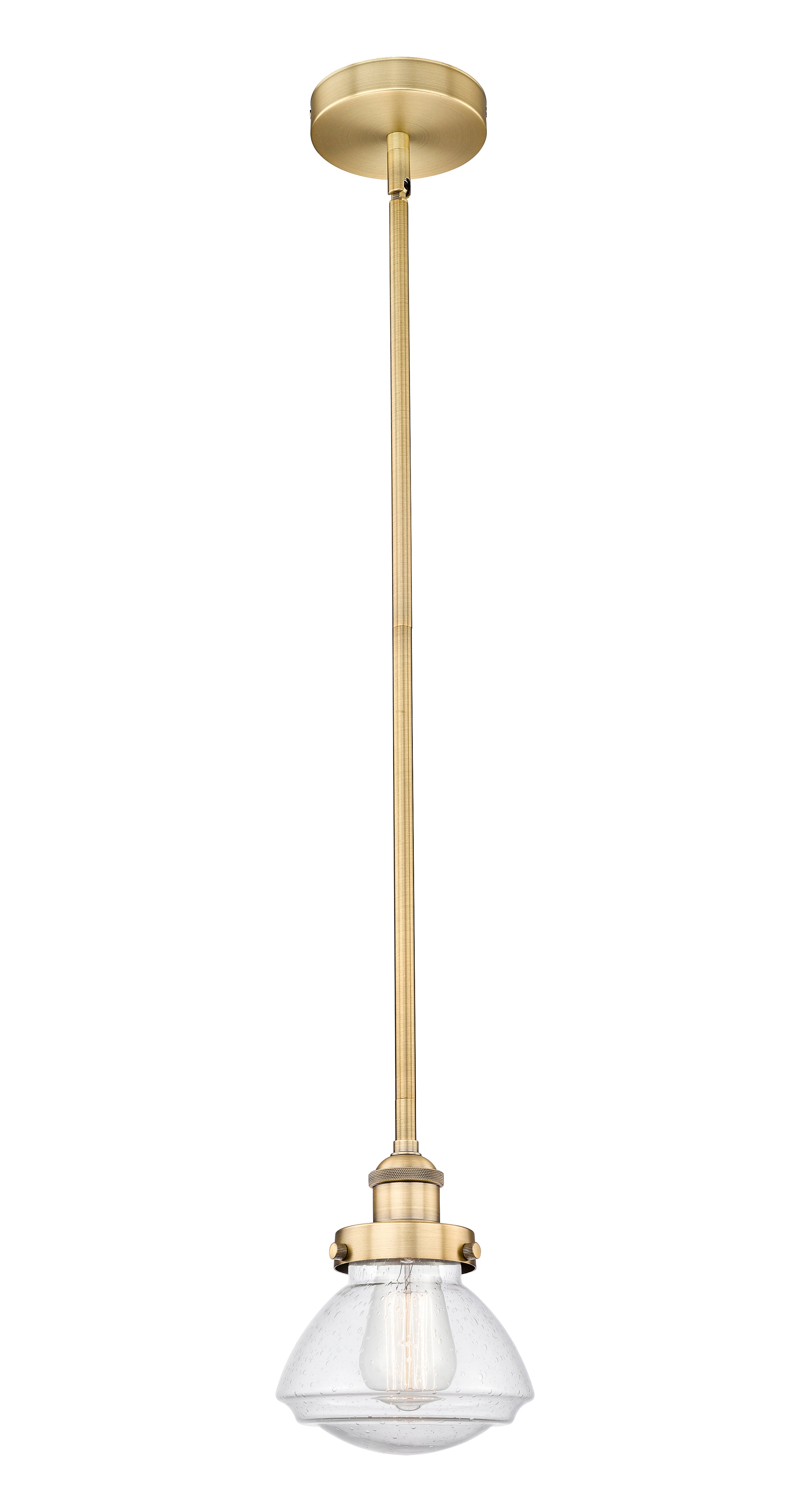 Edison Mini Pendant Cast Brass Antique