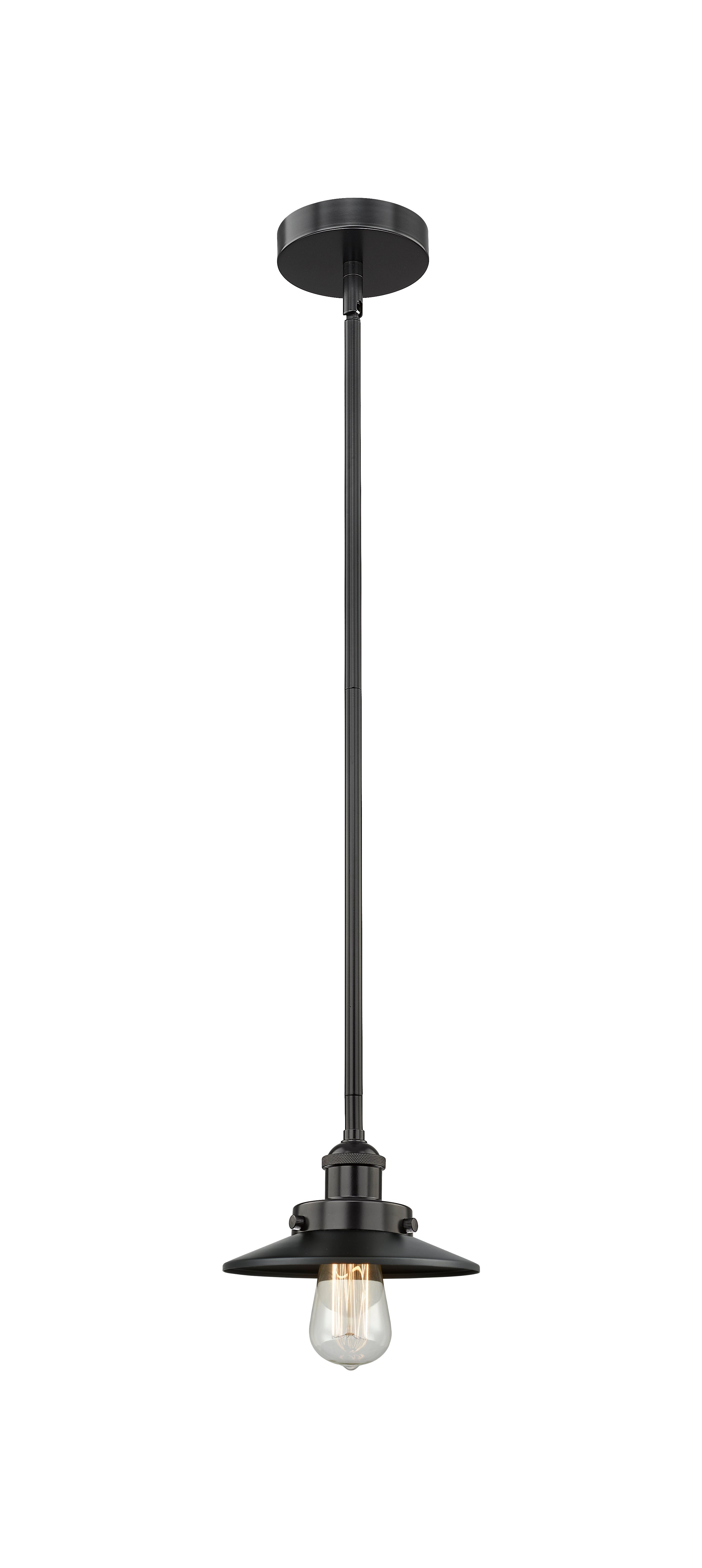 Edison Mini Pendant Matte Black 8 Inch