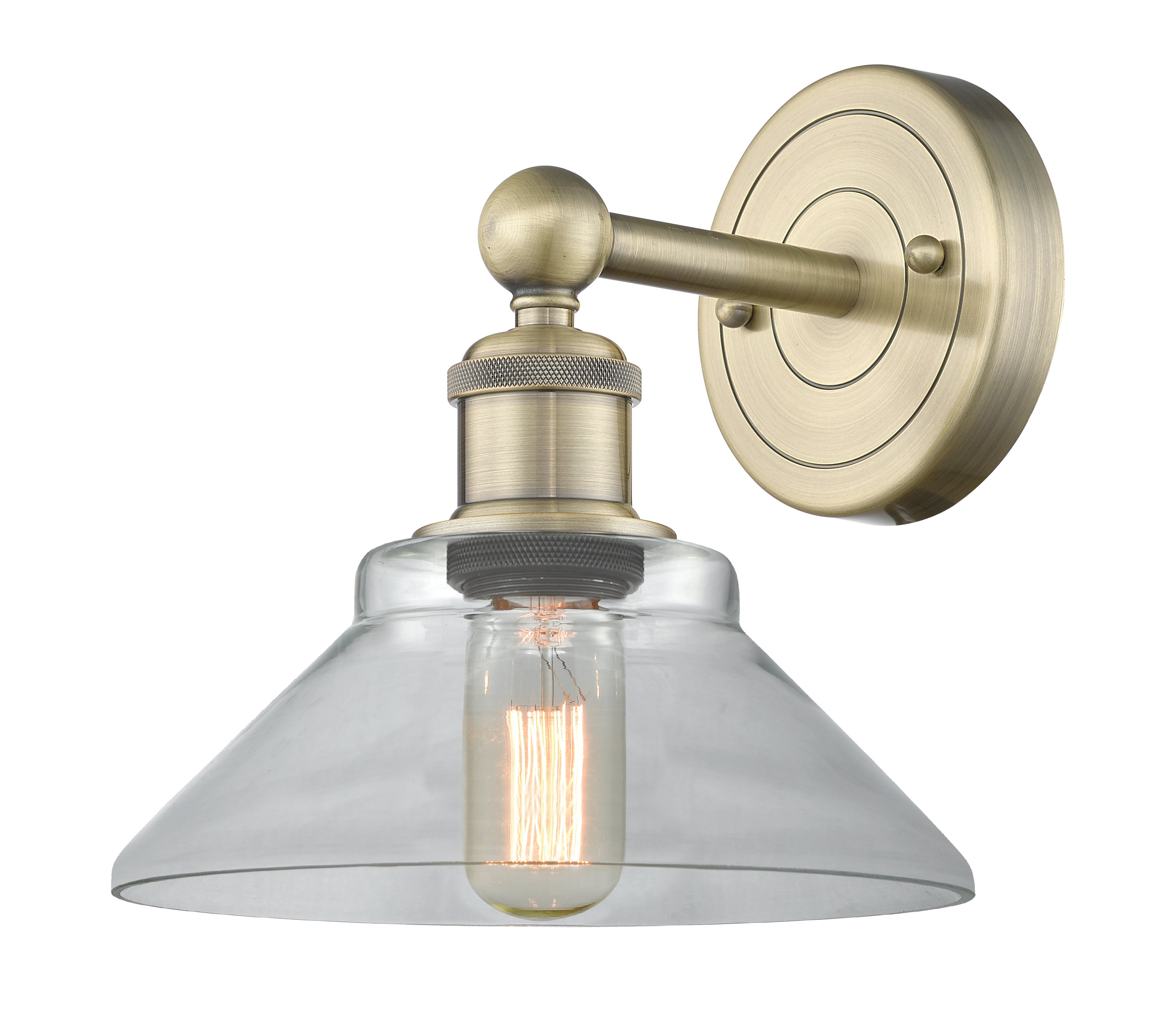 Edison Sconce Cast Brass Modern Steel