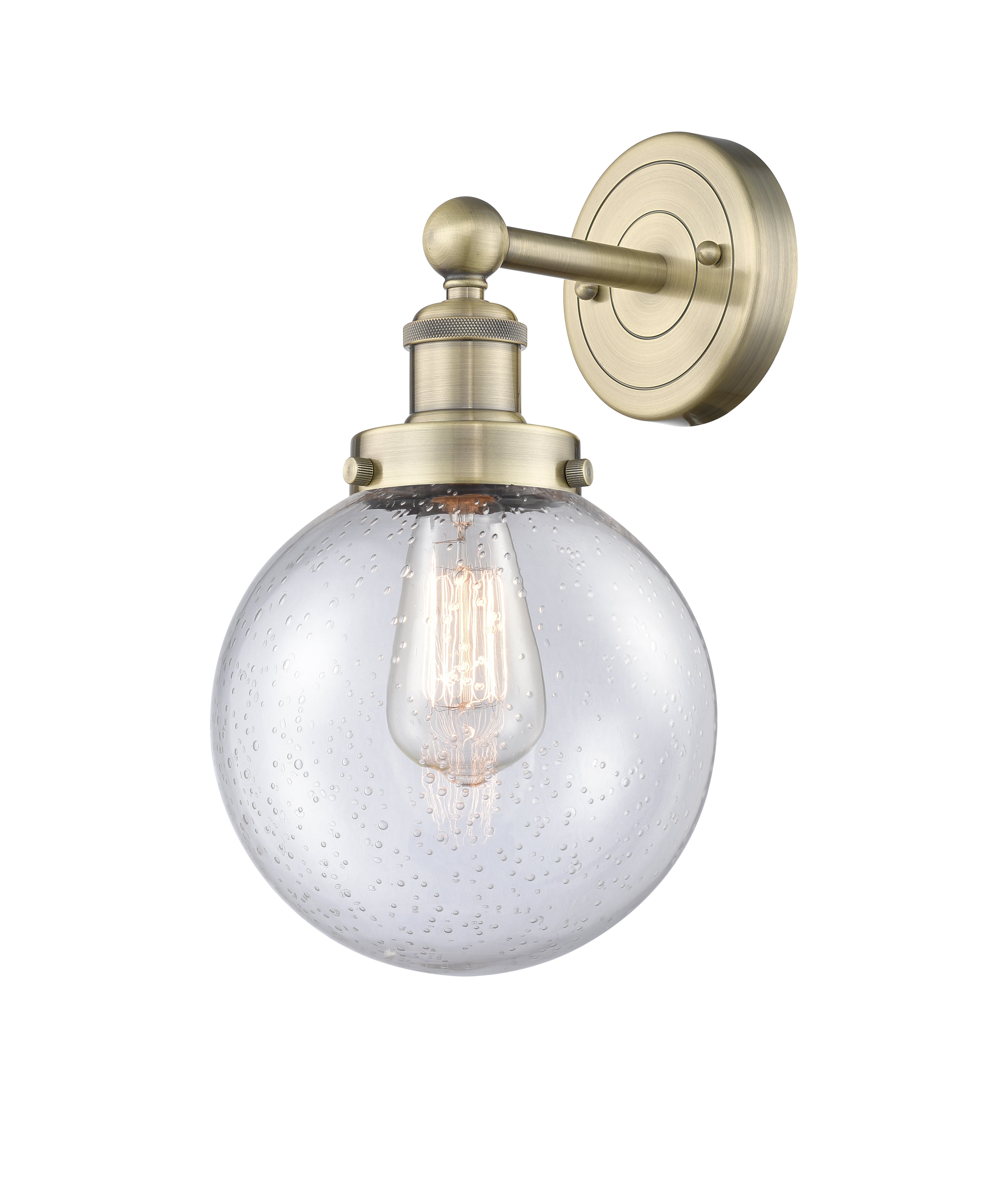 Edison Sconce Cast Brass Steel Glass