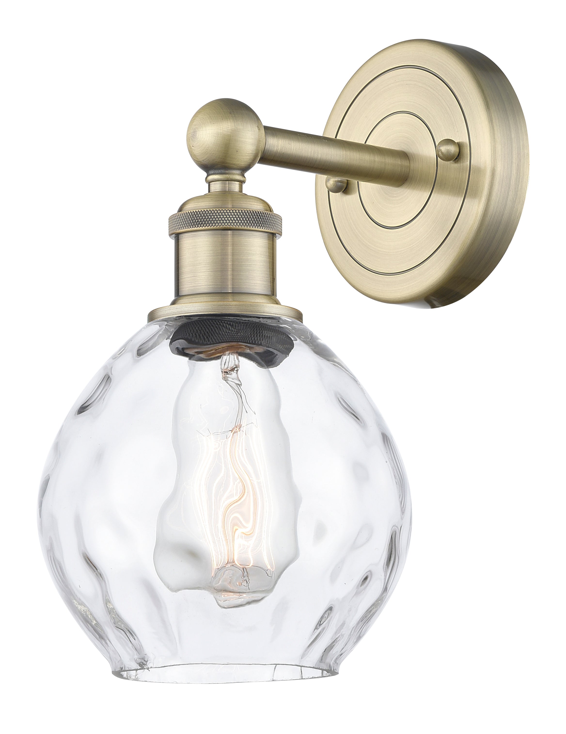 Edison Sconce Cast Brass Modern Glass
