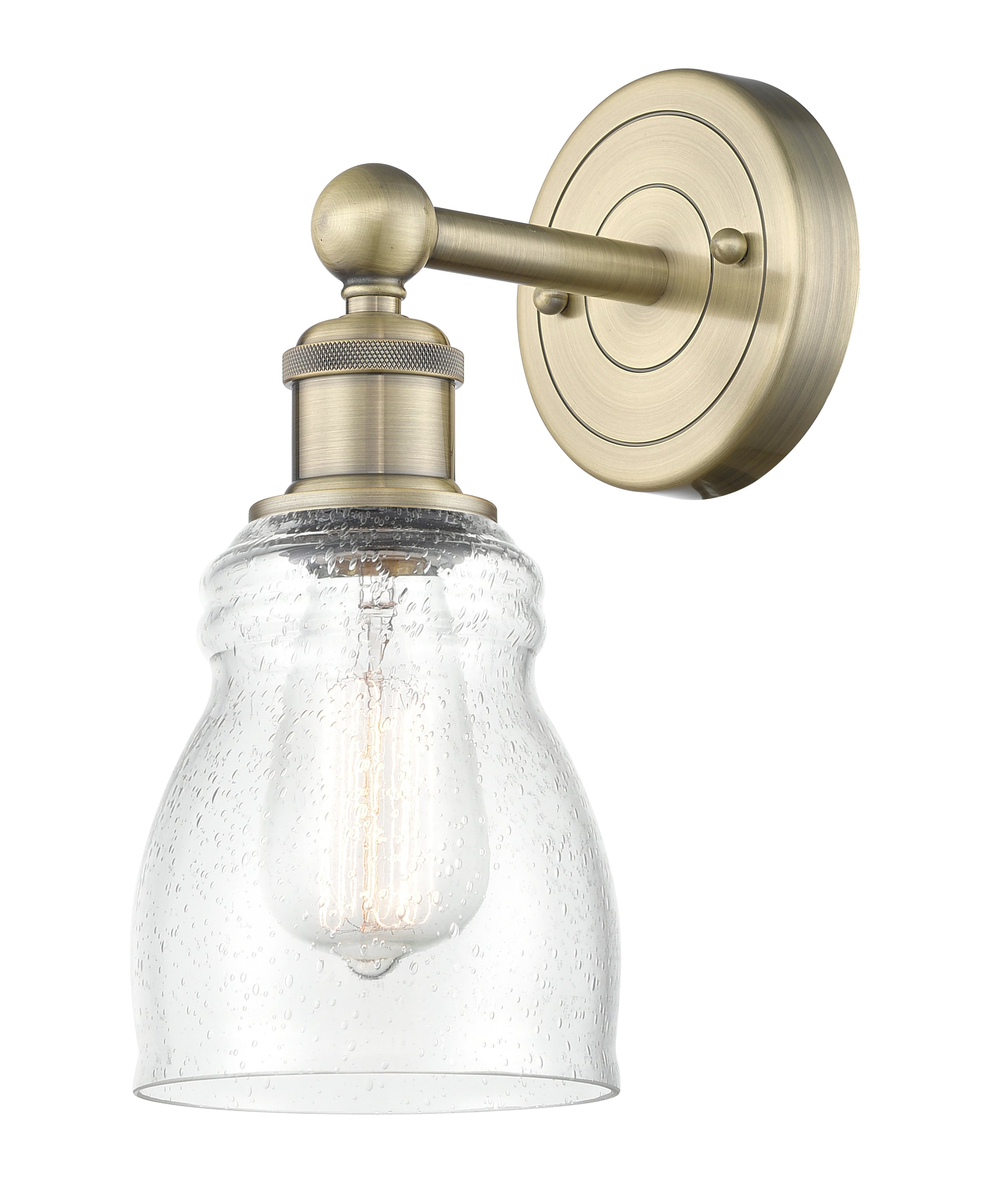 Edison Sconce Cast Brass Steel Glass