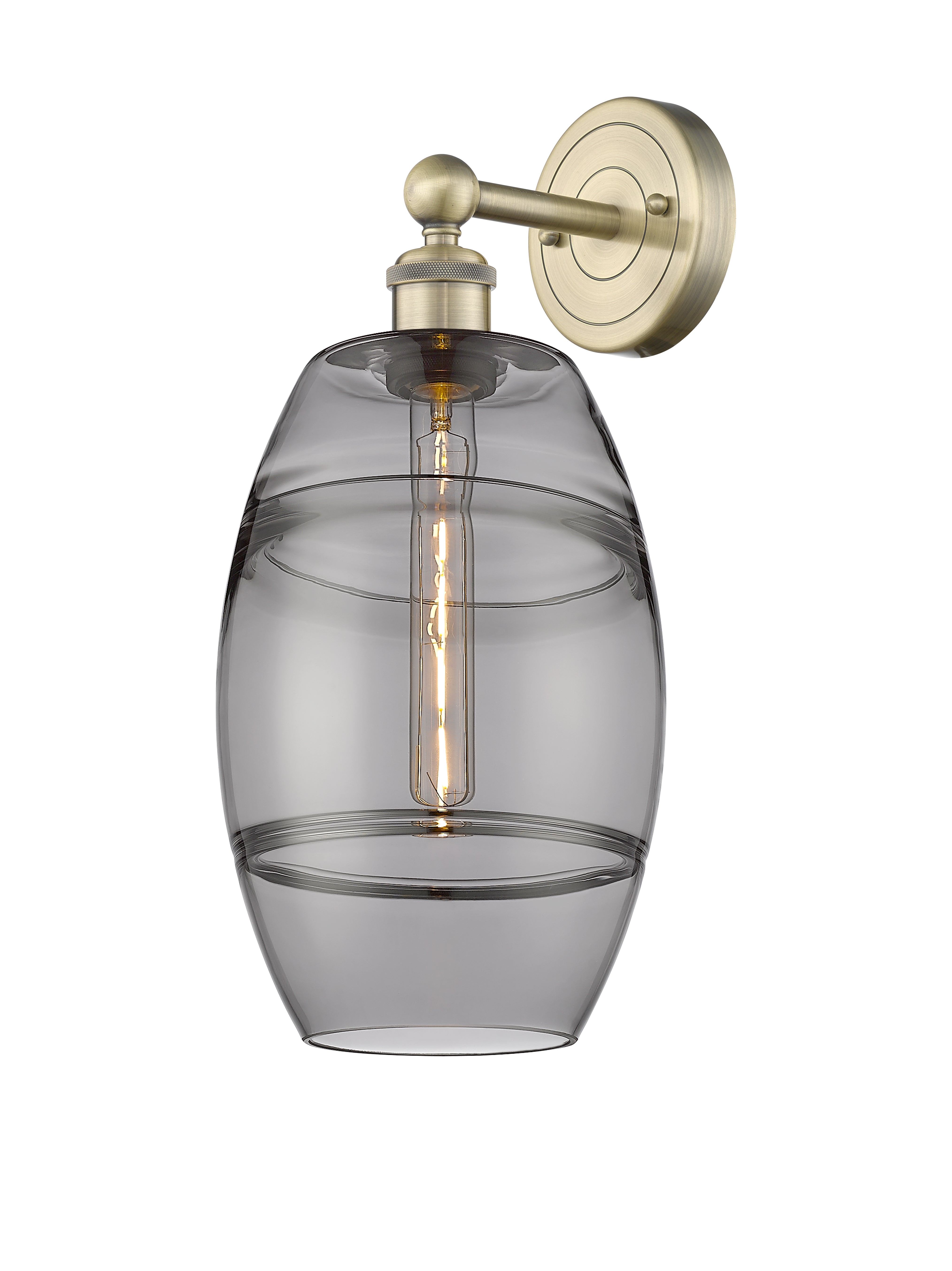 Edison Sconce Cast Brass Modern Glass