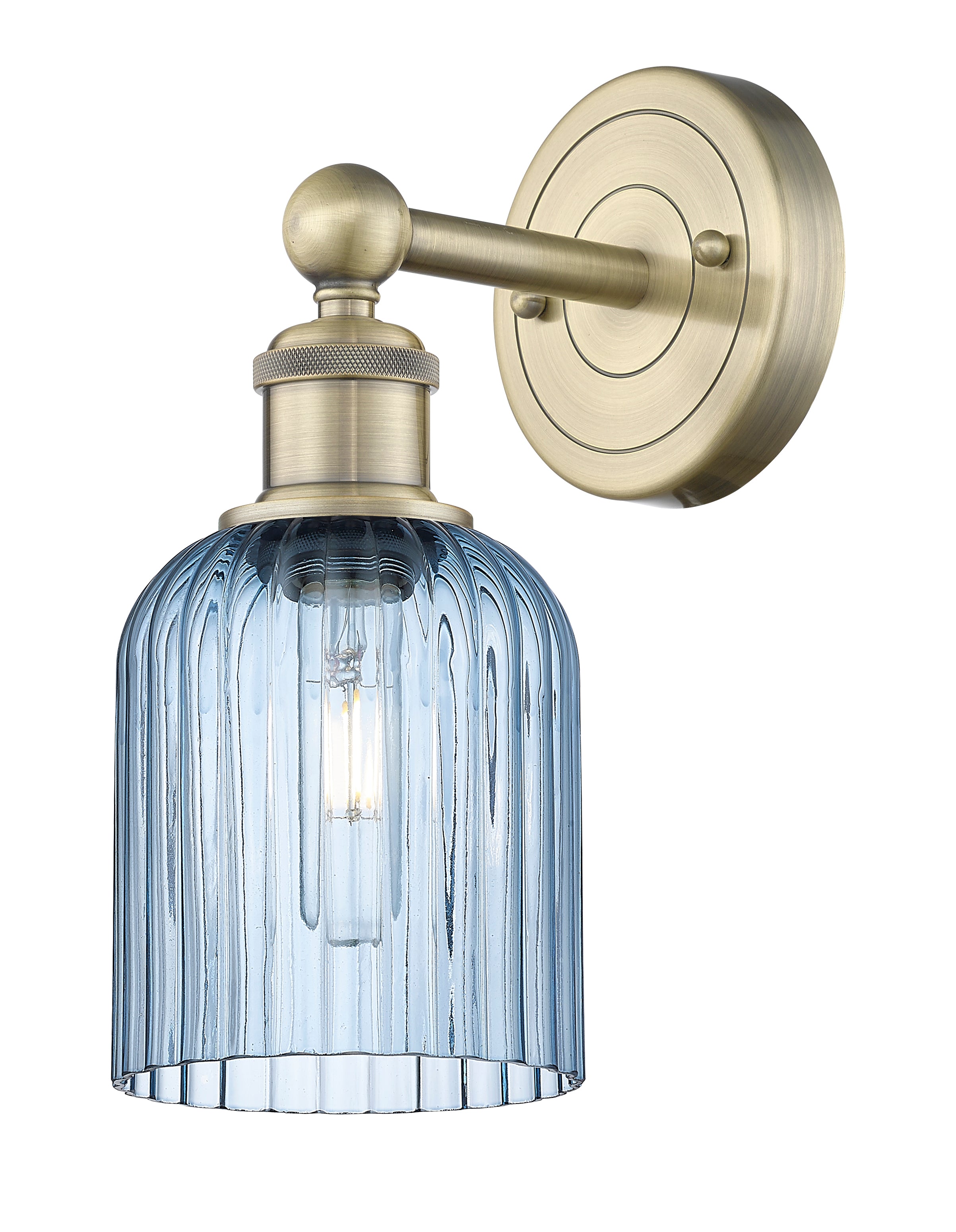 Edison Sconce Cast Brass Steel Glass