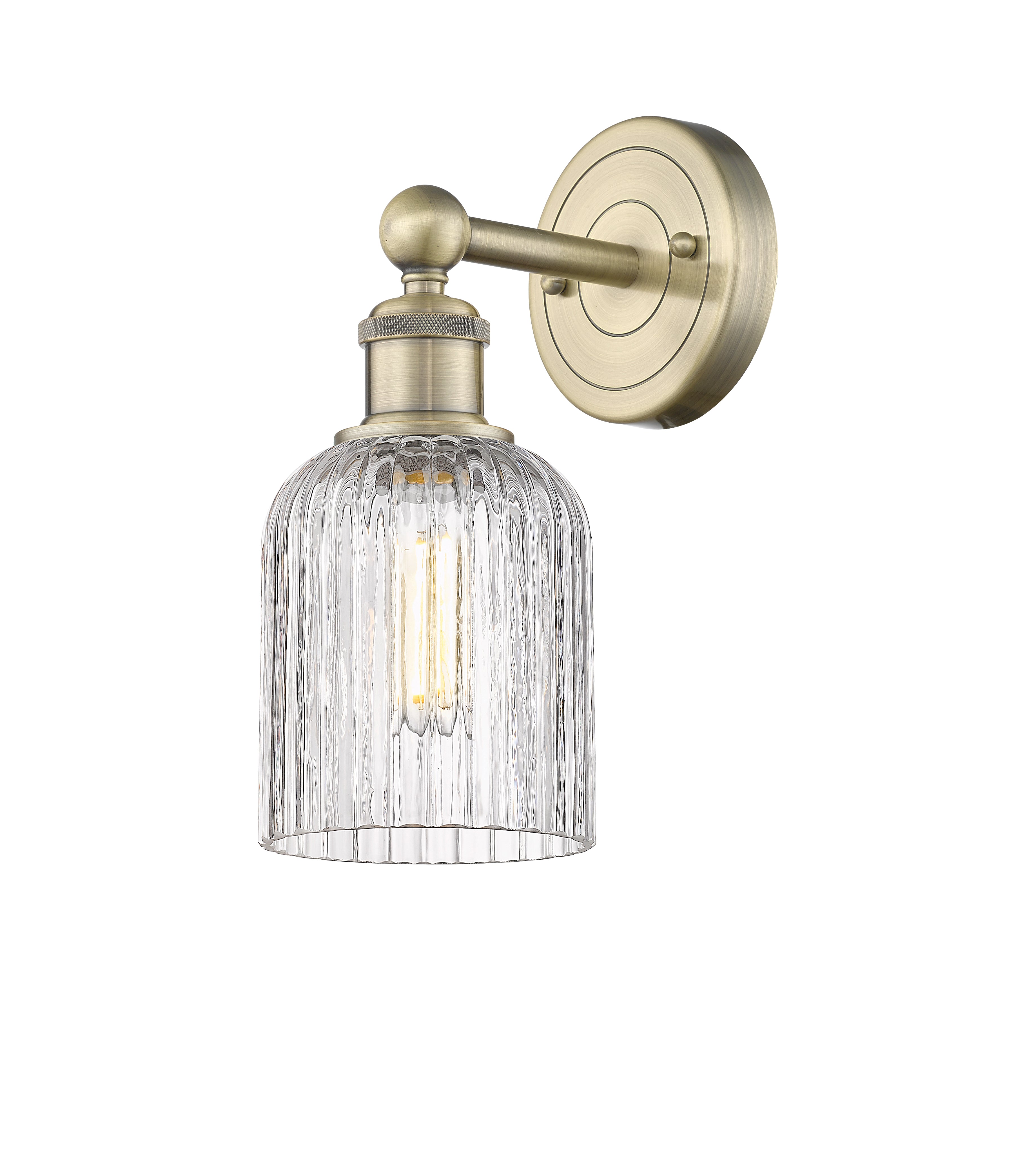 Edison Sconce Cast Brass Steel Glass
