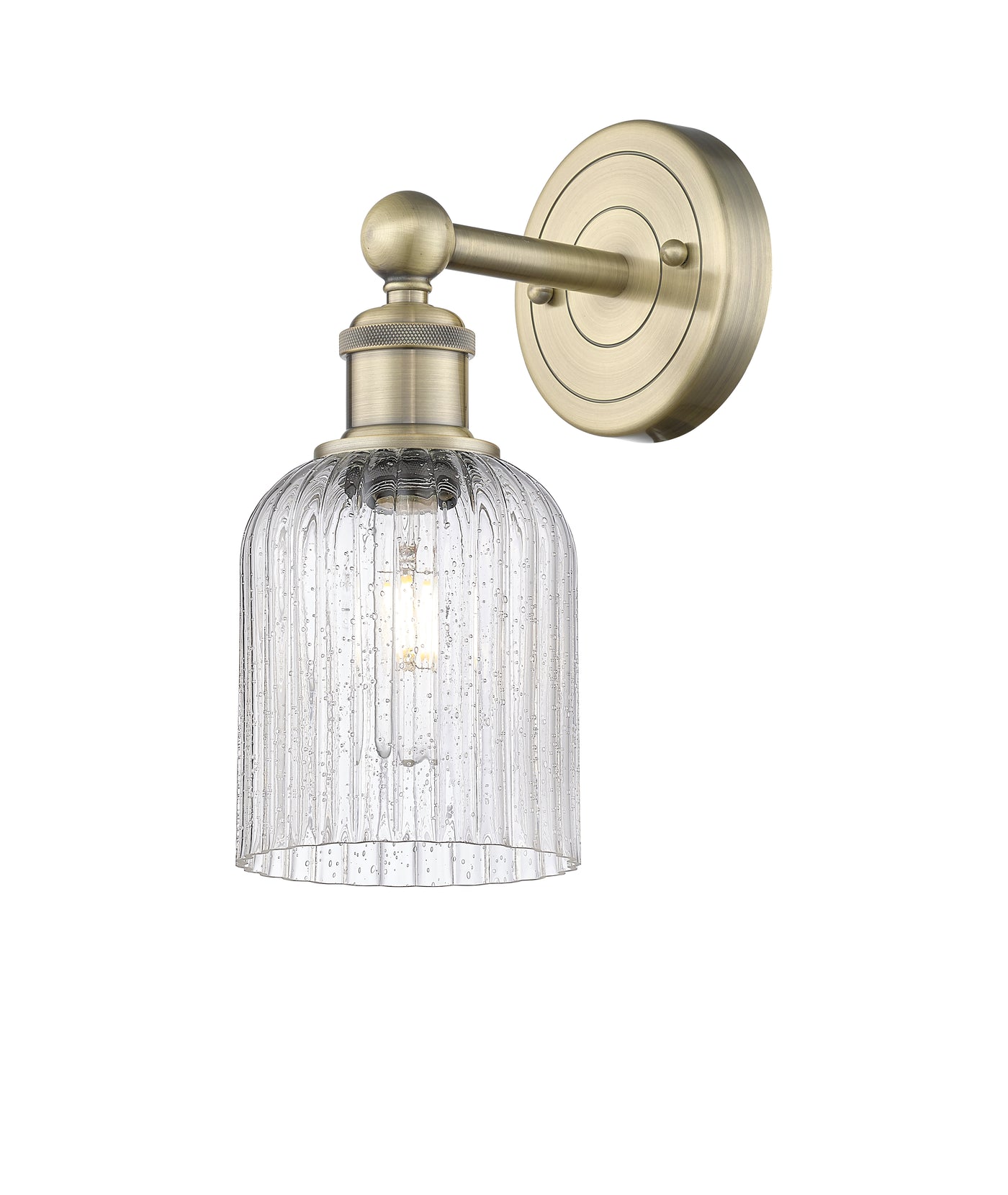 Edison Sconce Cast Brass Steel Glass