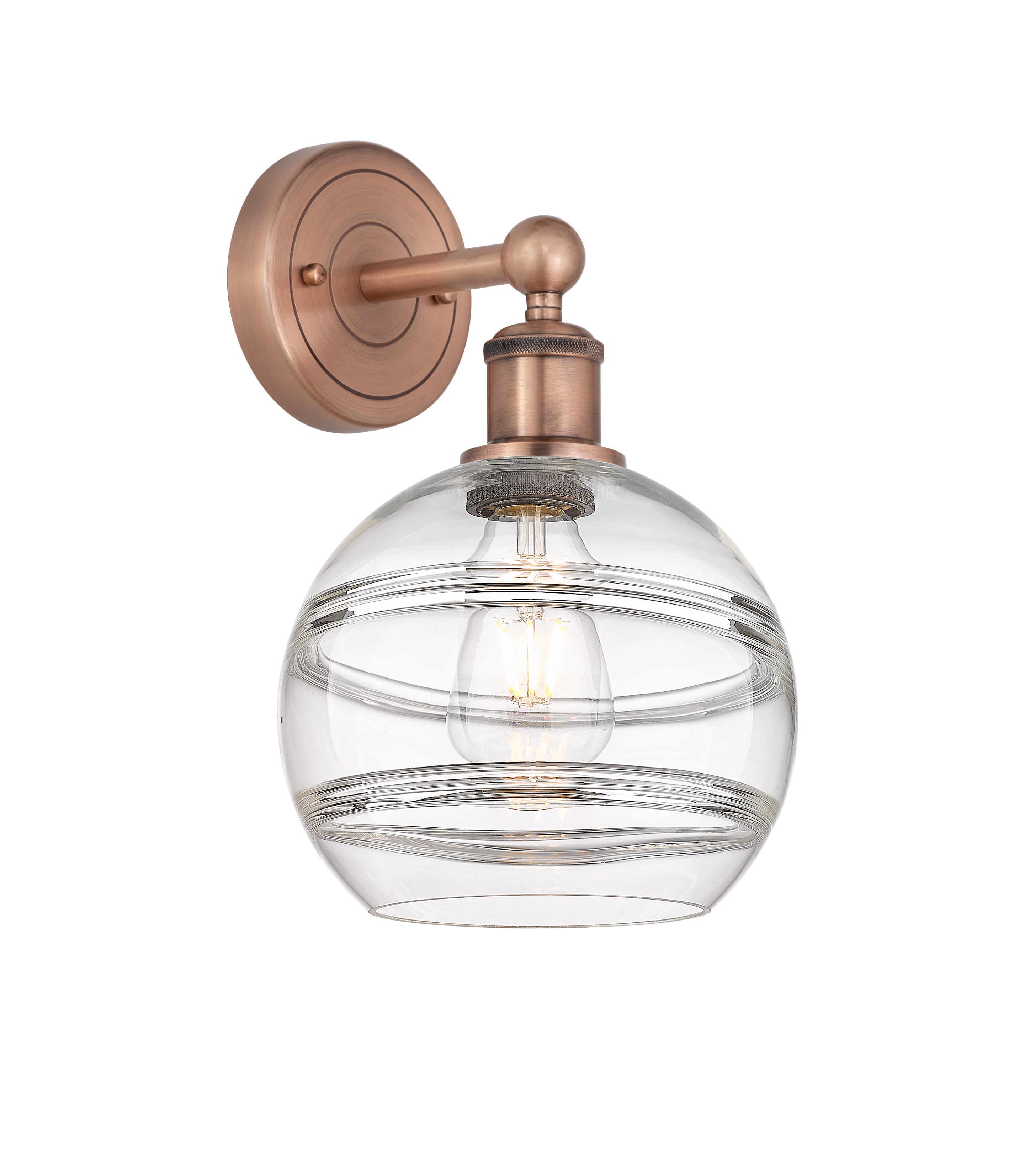 Edison Sconce Brass Glass Steel