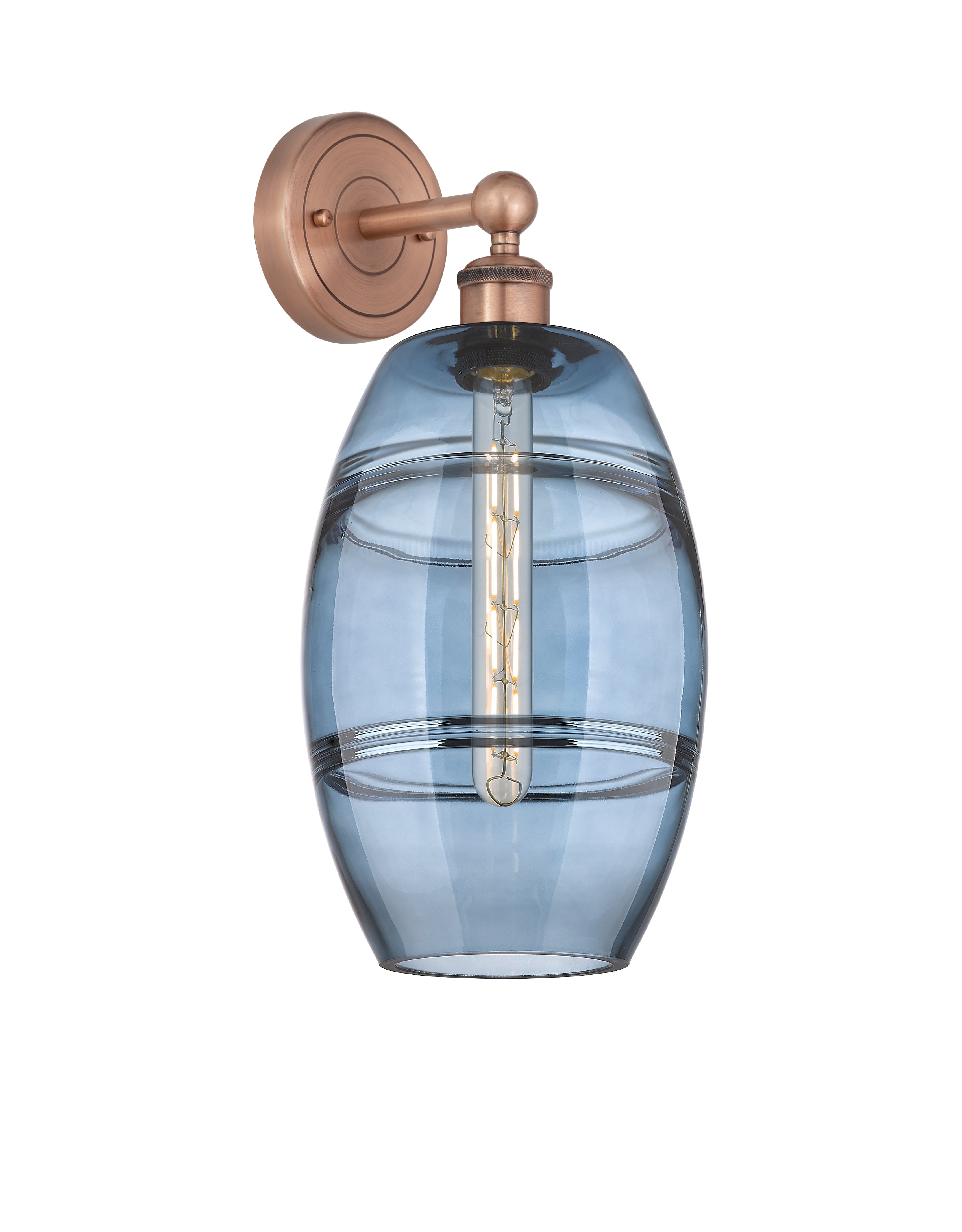 Edison Sconce Cast Brass Modern Glass