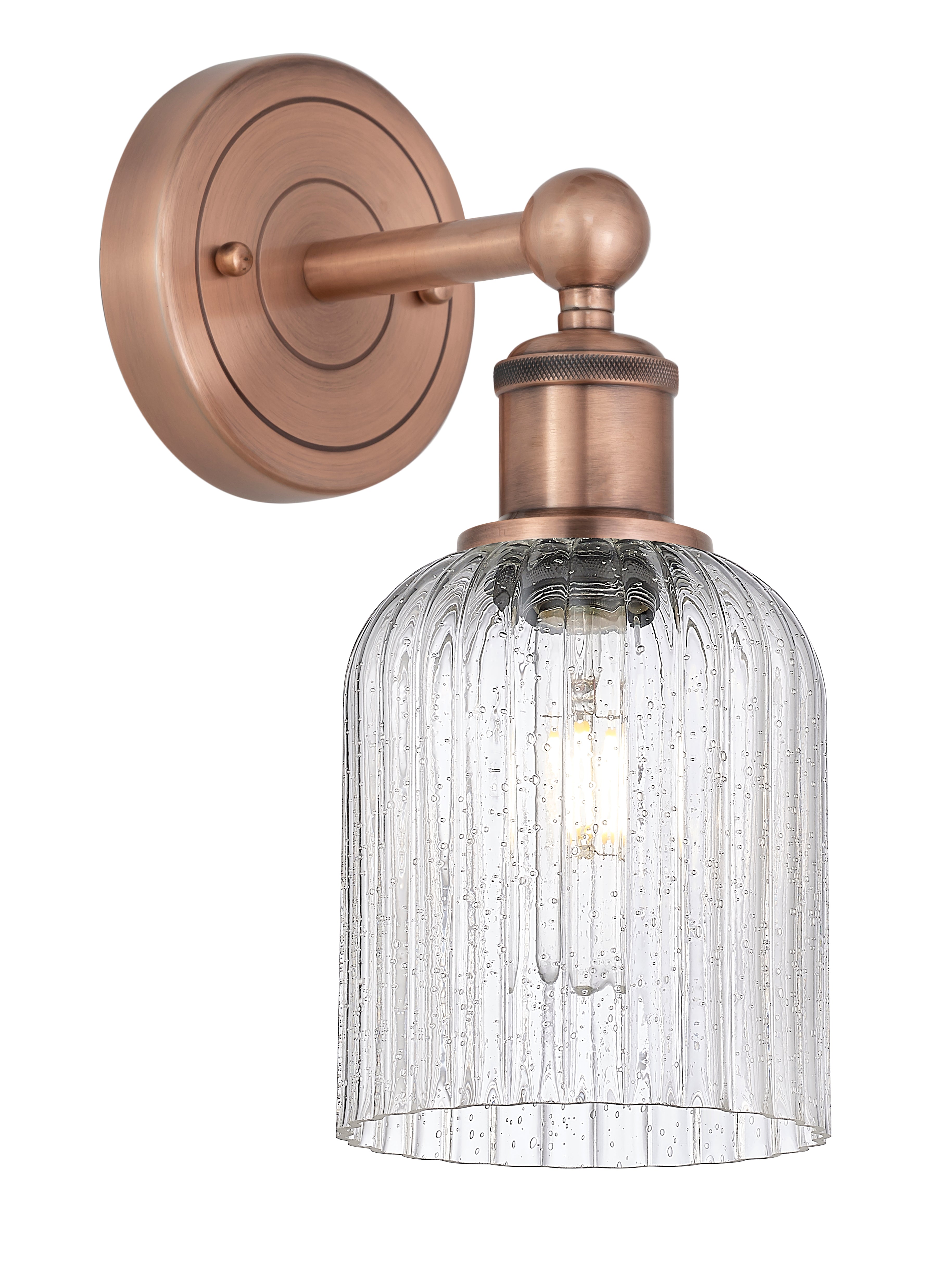 Edison Sconce Cast Brass Steel Glass