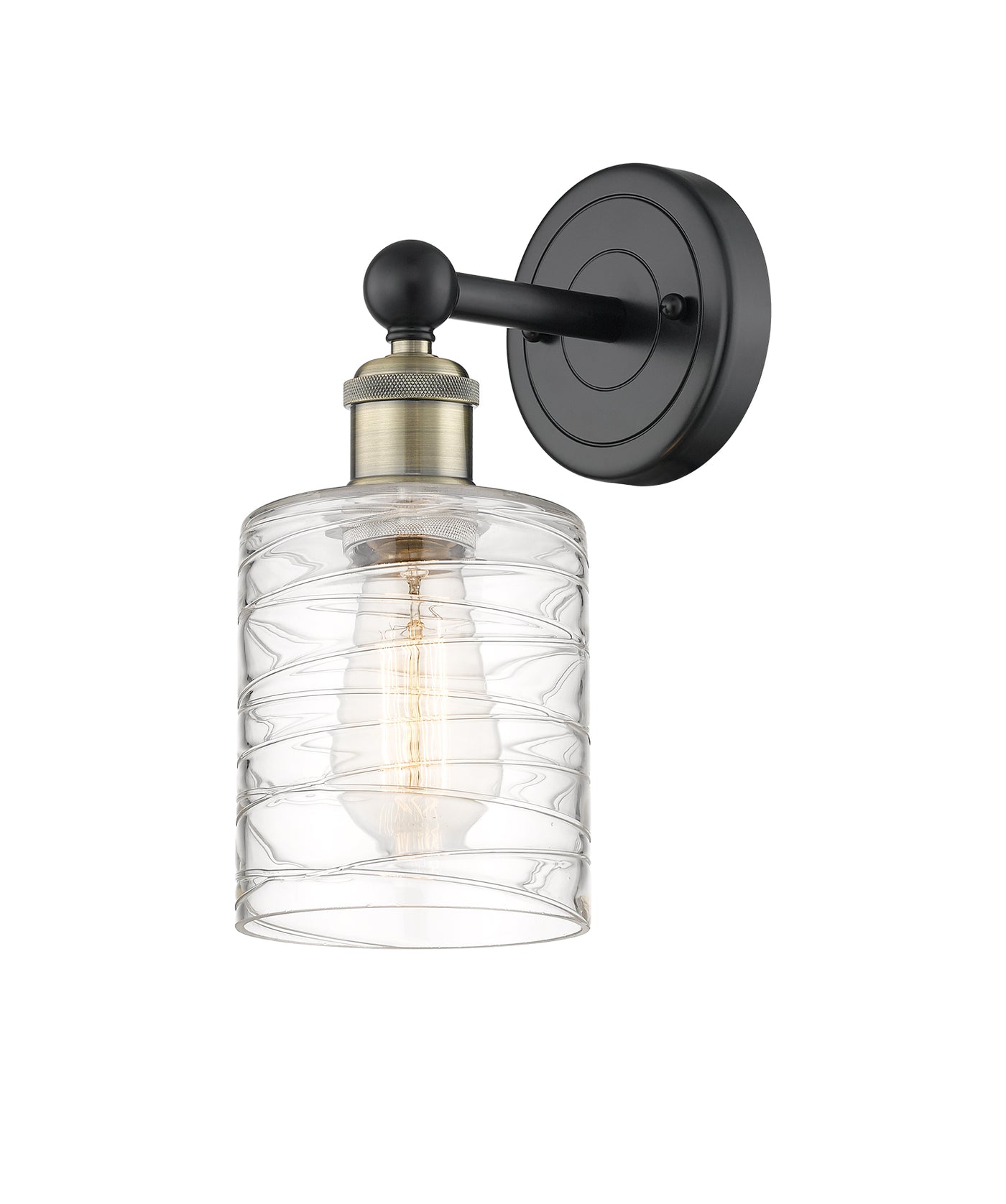 Edison Sconce Cast Brass Glass Steel