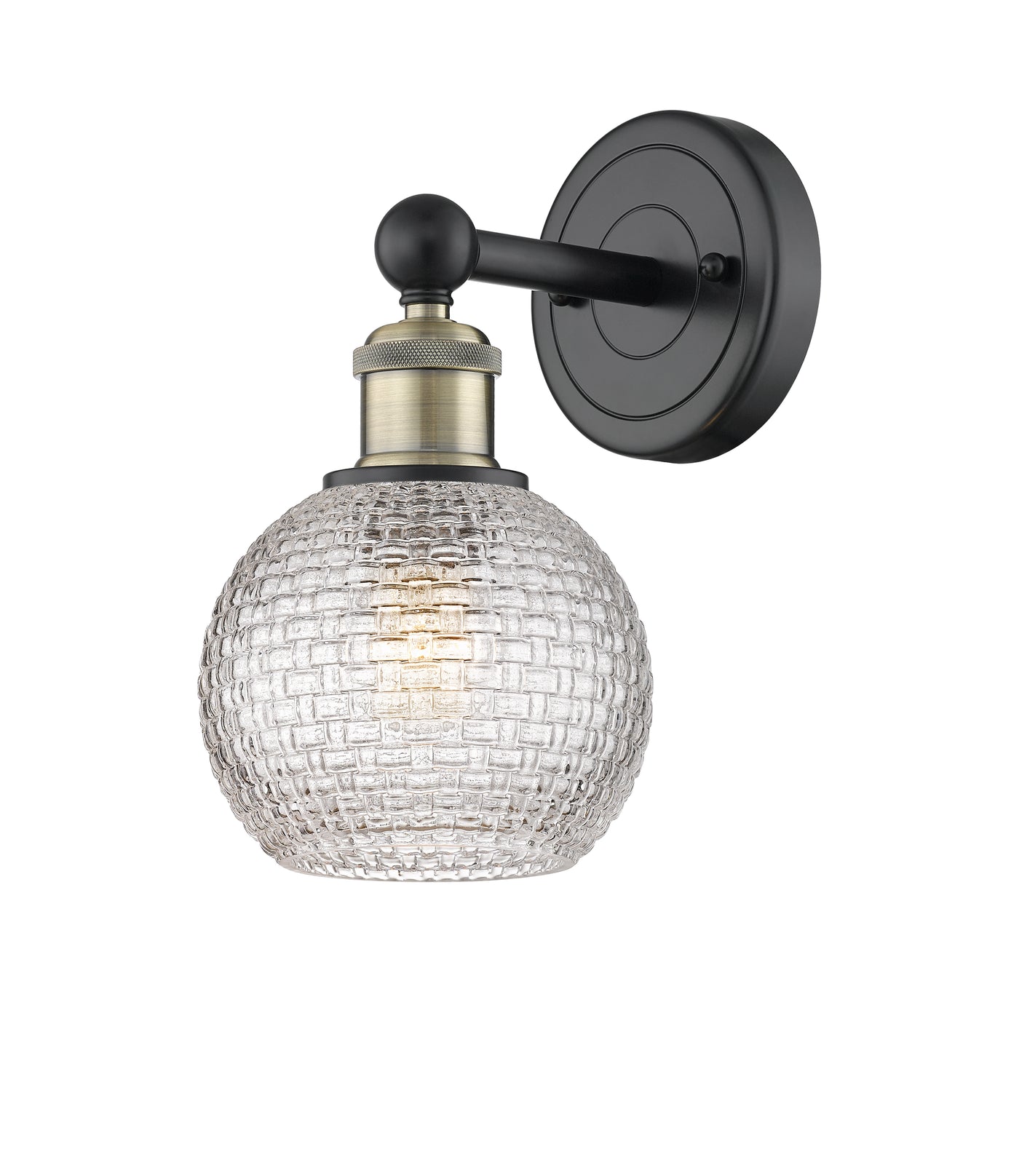 Edison Sconce Cast Brass White Venetian