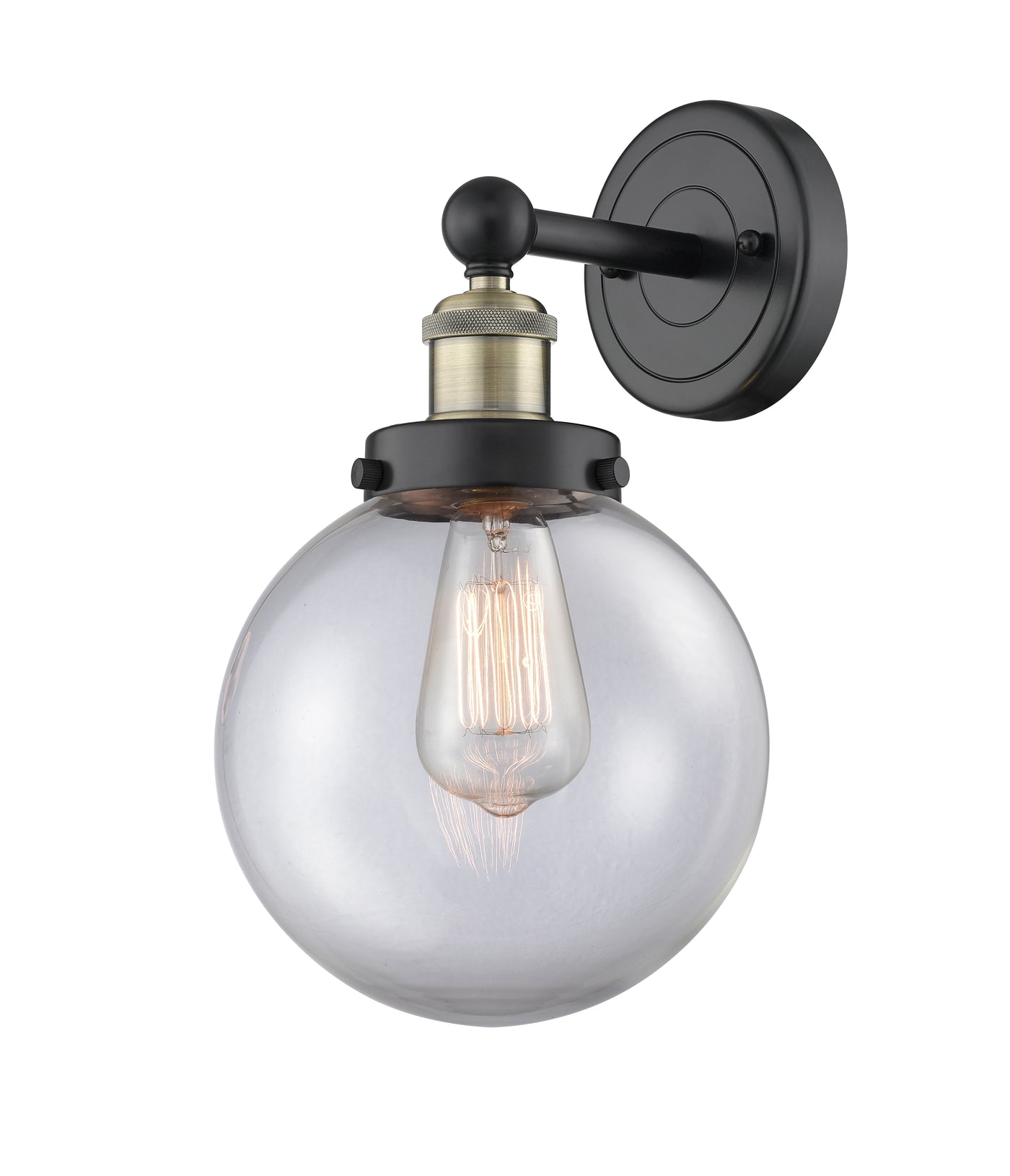Edison Sconce Cast Brass Steel Glass
