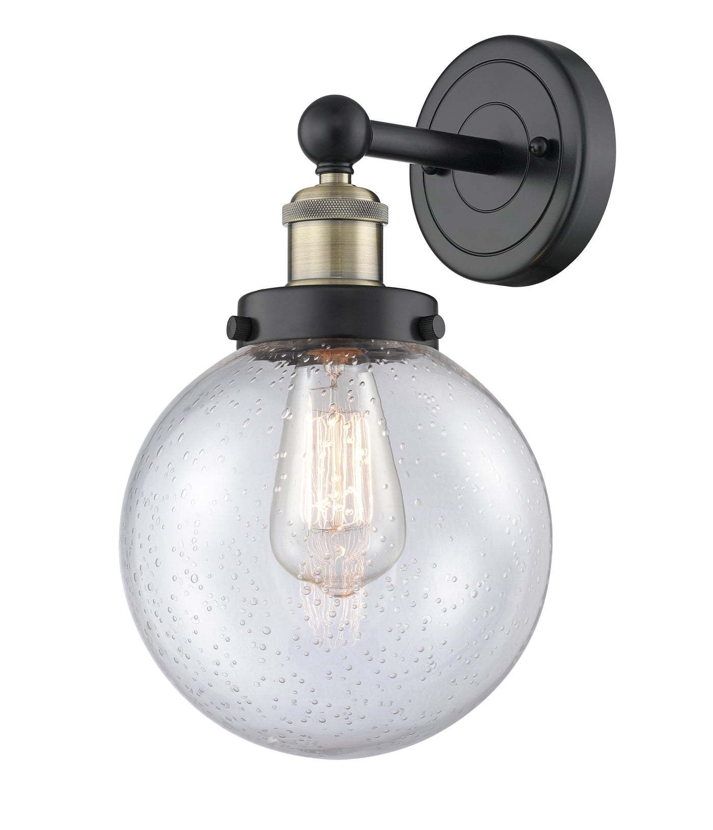 Edison Sconce Cast Brass Steel Glass