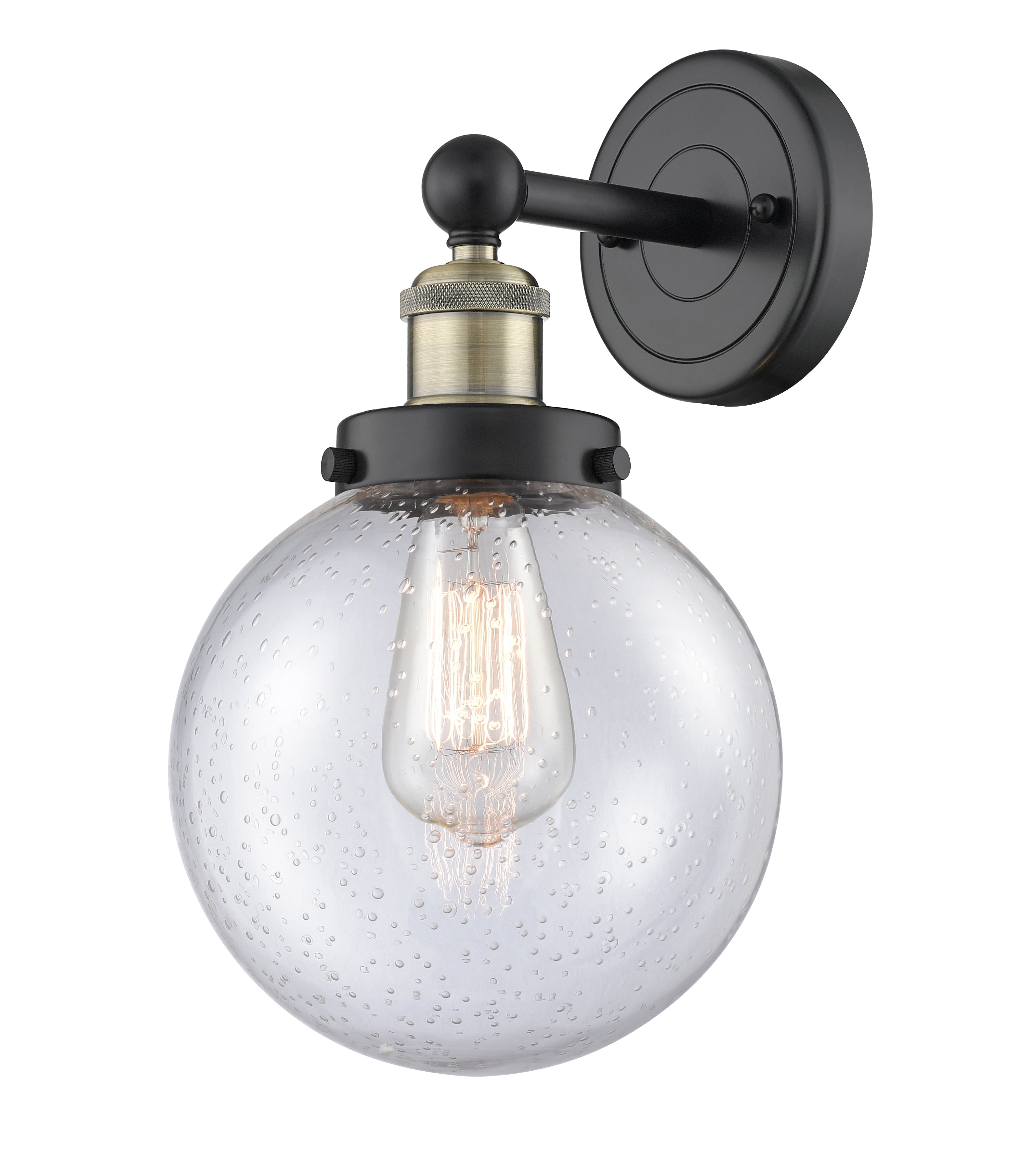 Edison Sconce Cast Brass Steel Glass