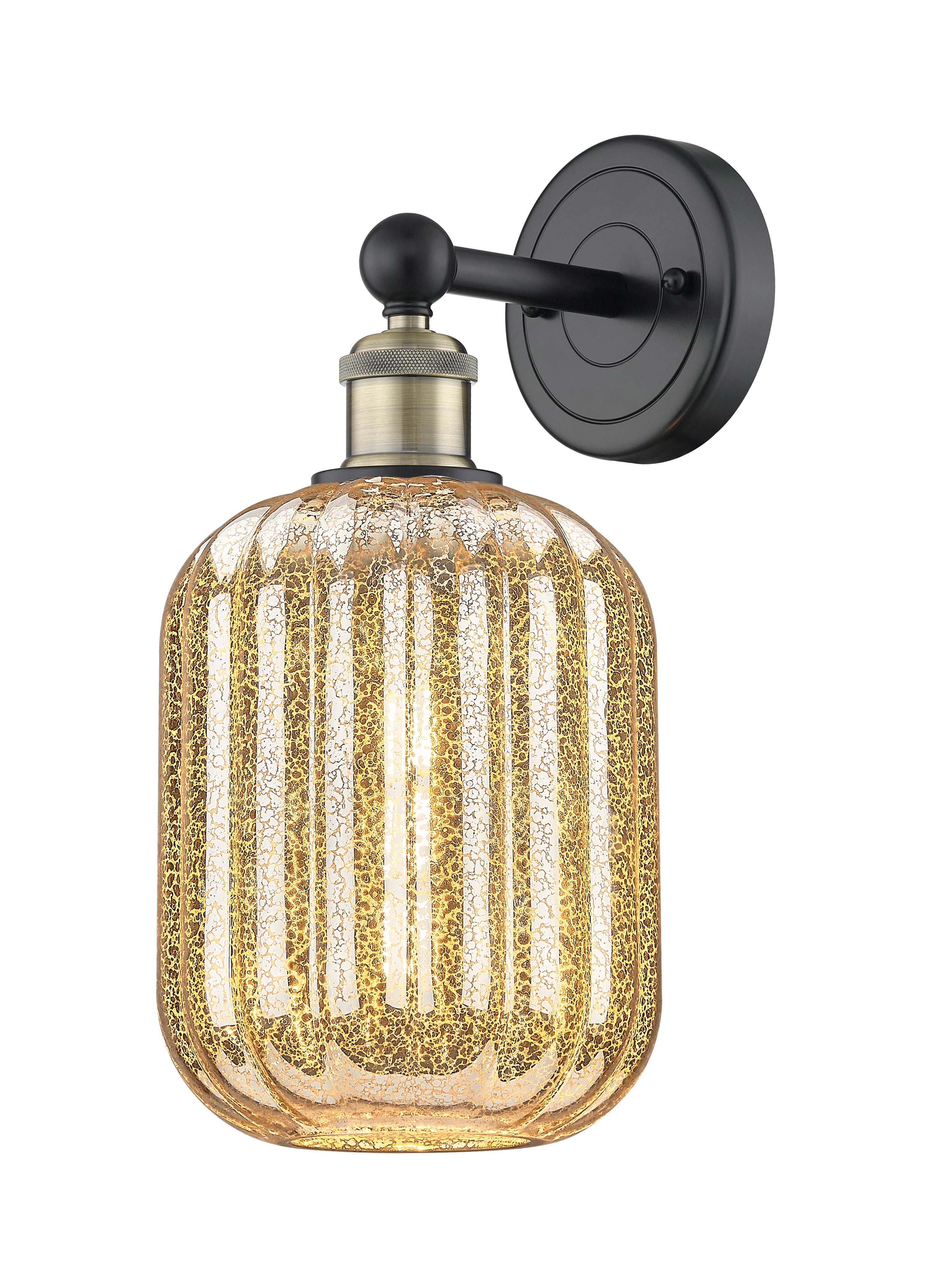 Edison Sconce Cast Brass Steel Glass