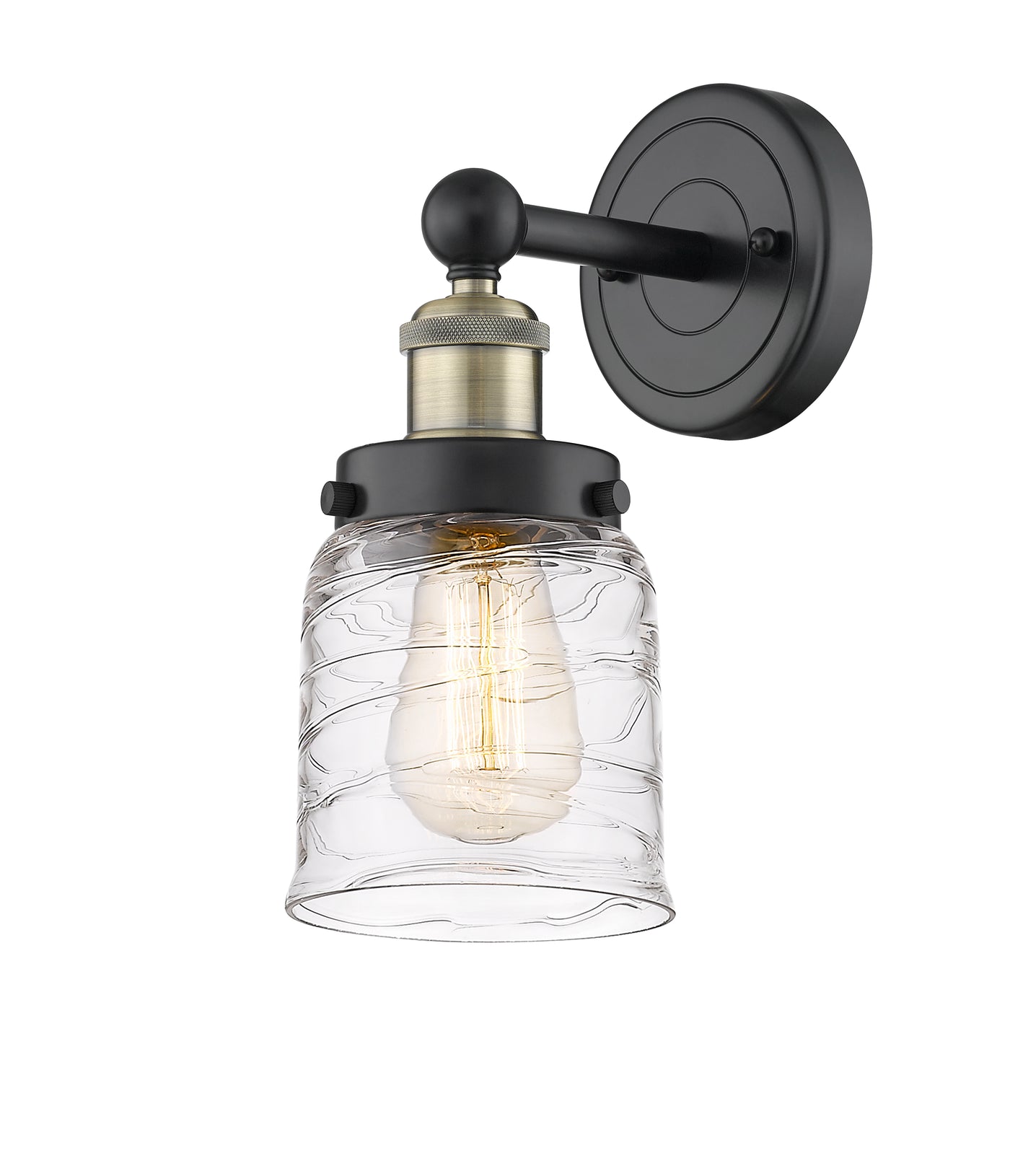 Edison Sconce Cast Brass Glass Shade