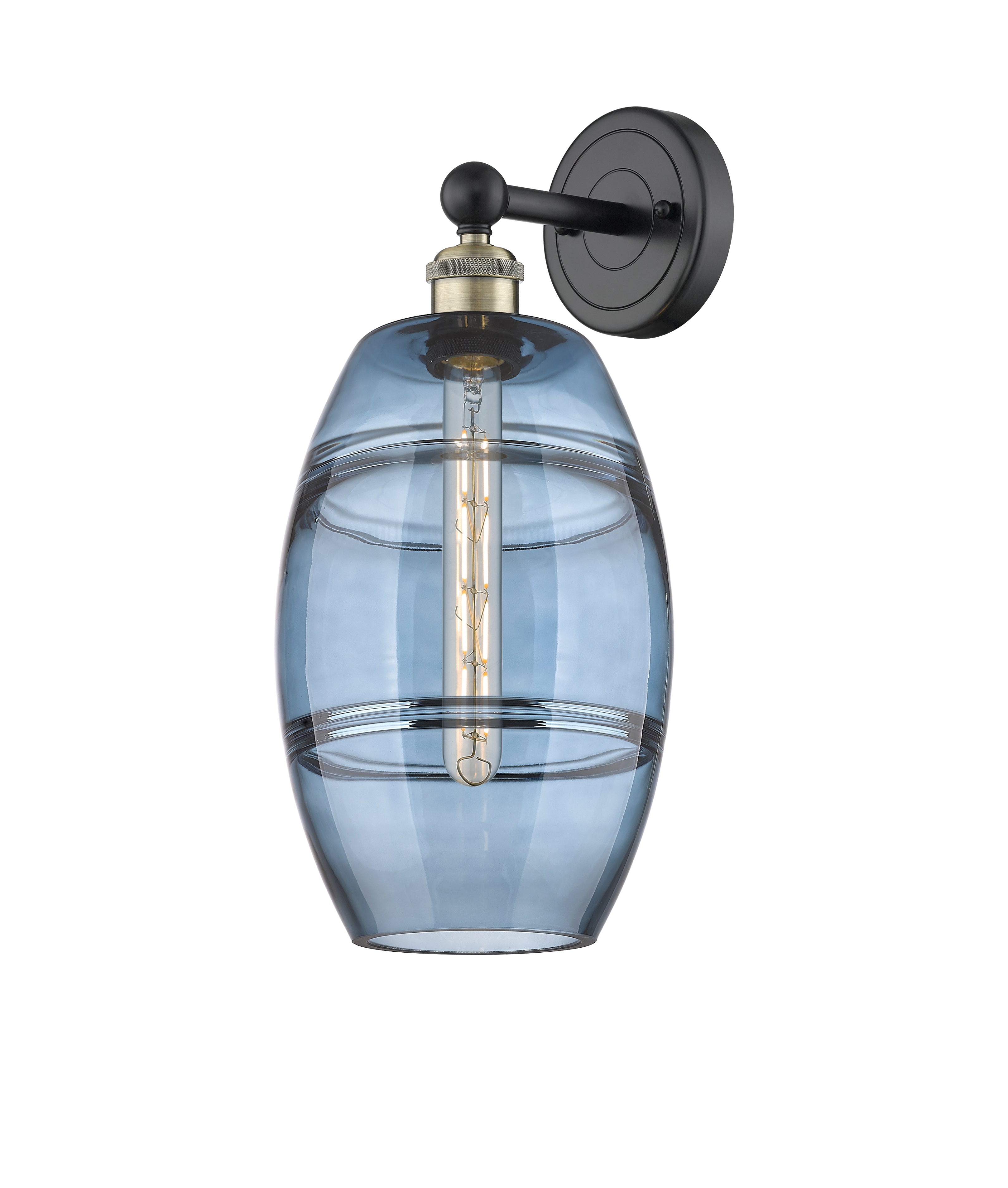 Edison Sconce Cast Brass Modern Glass