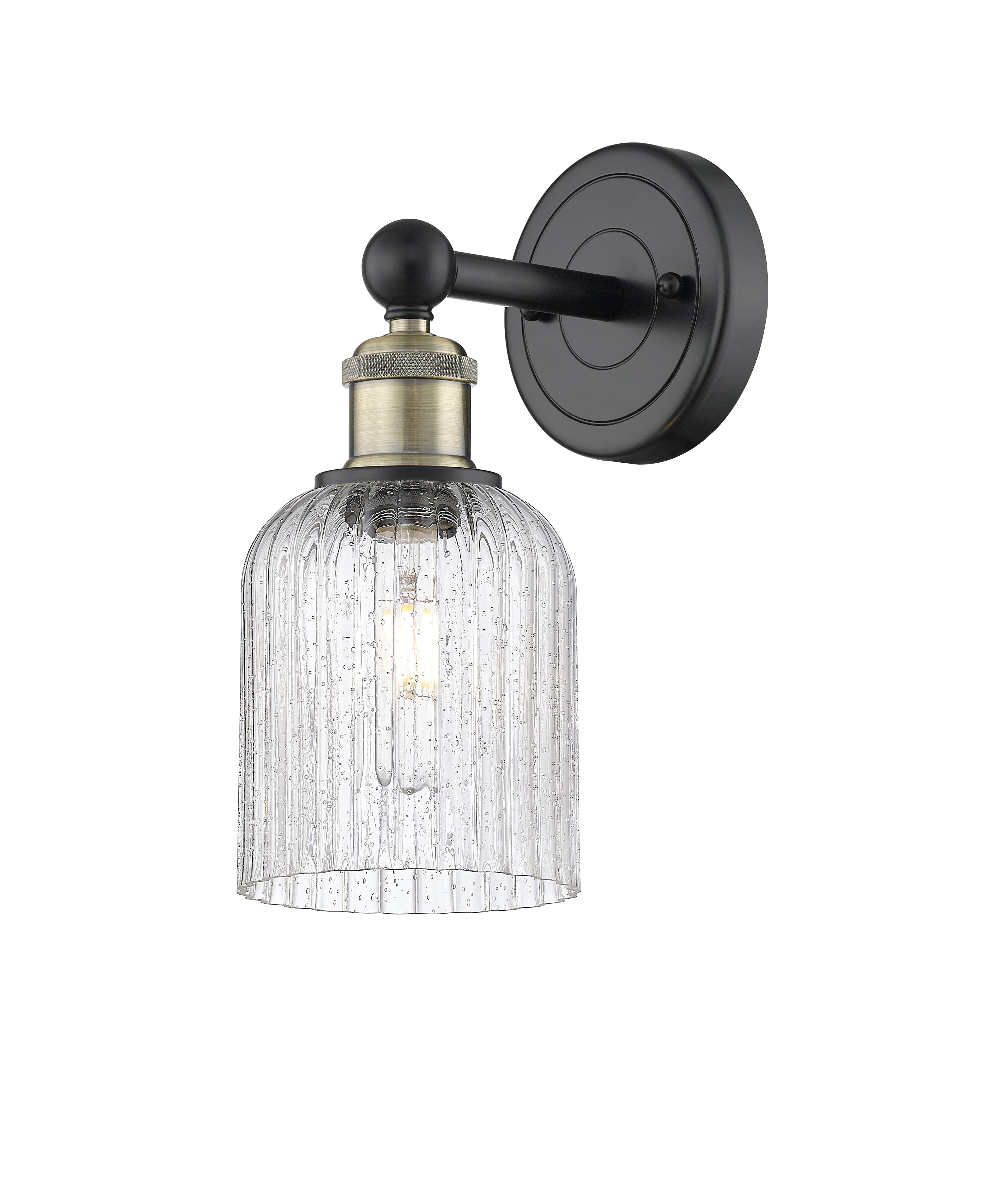 Edison Sconce Cast Brass Steel Glass