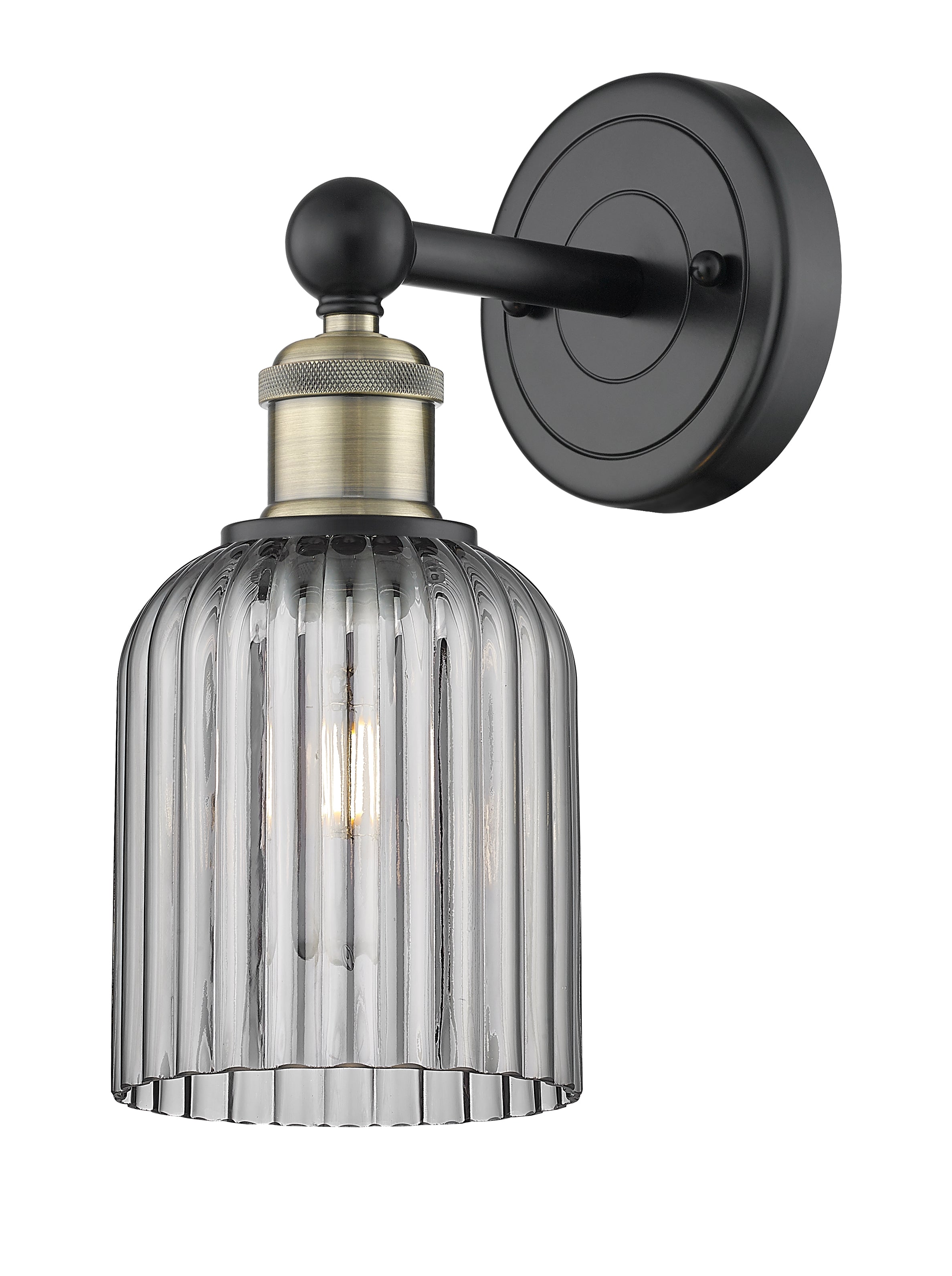 Edison Sconce Cast Brass Steel Glass