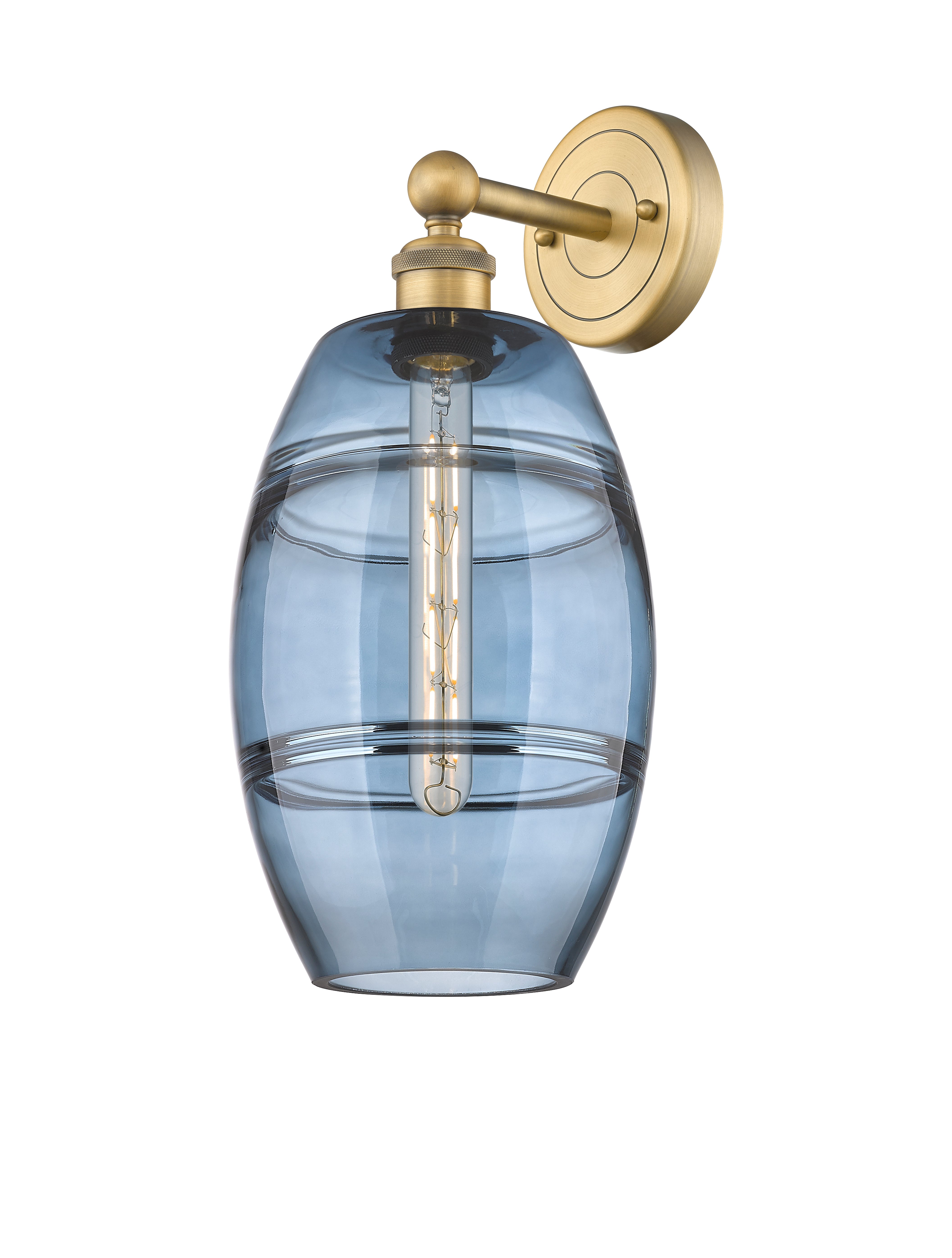 Edison Sconce Cast Brass Modern Glass