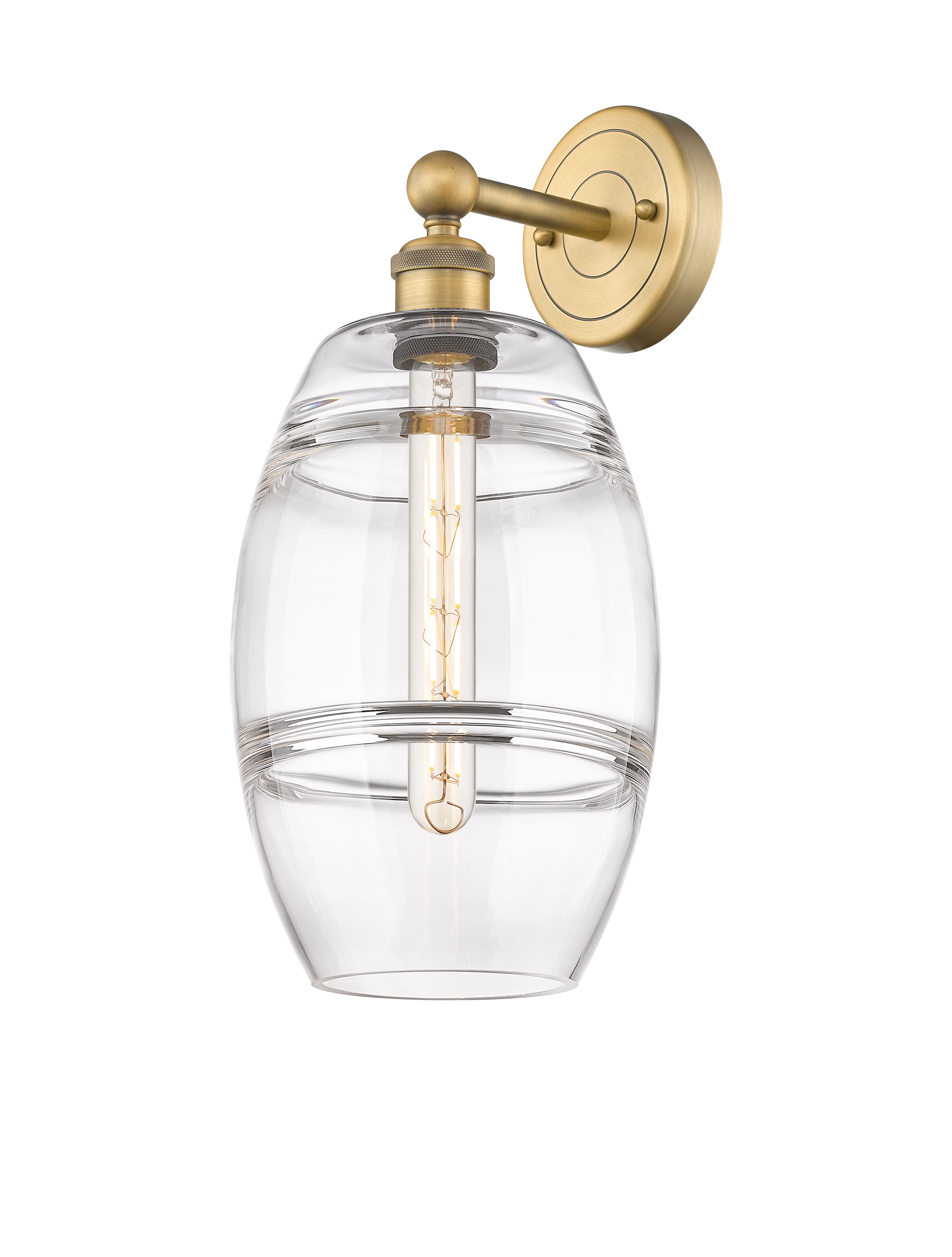 Edison Sconce Cast Brass Modern Glass