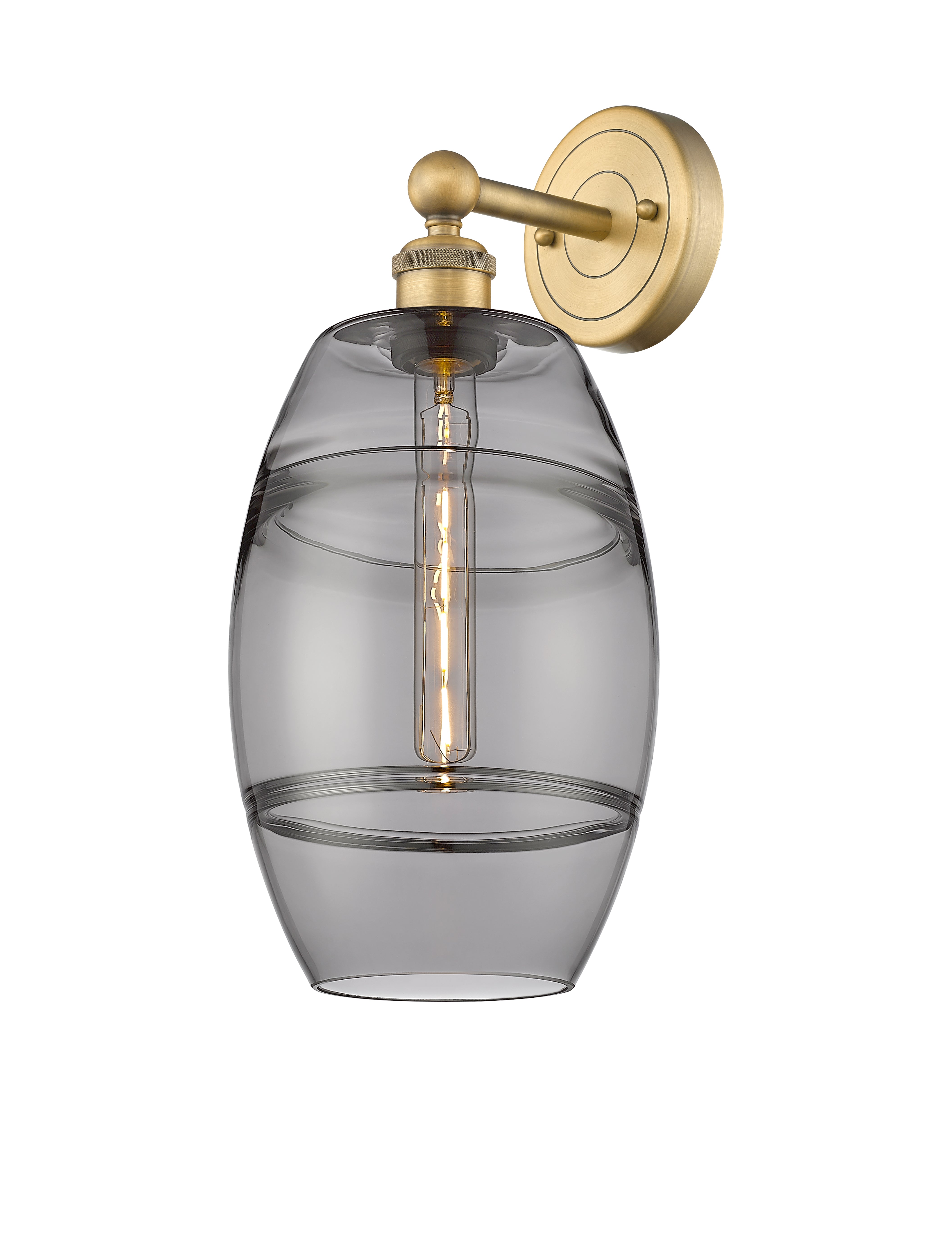Edison Sconce Cast Brass Modern Glass