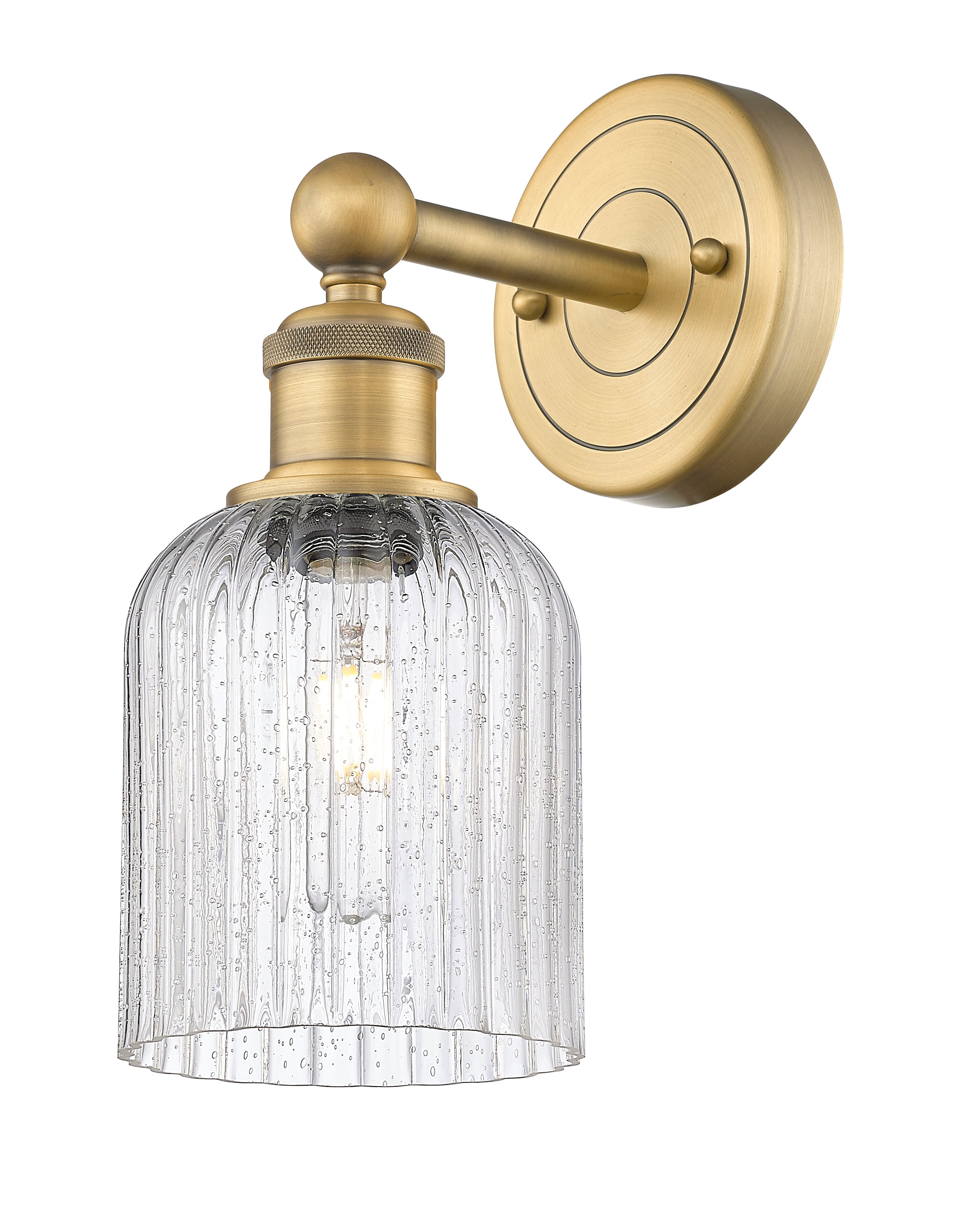 Edison Sconce Cast Brass Steel Glass