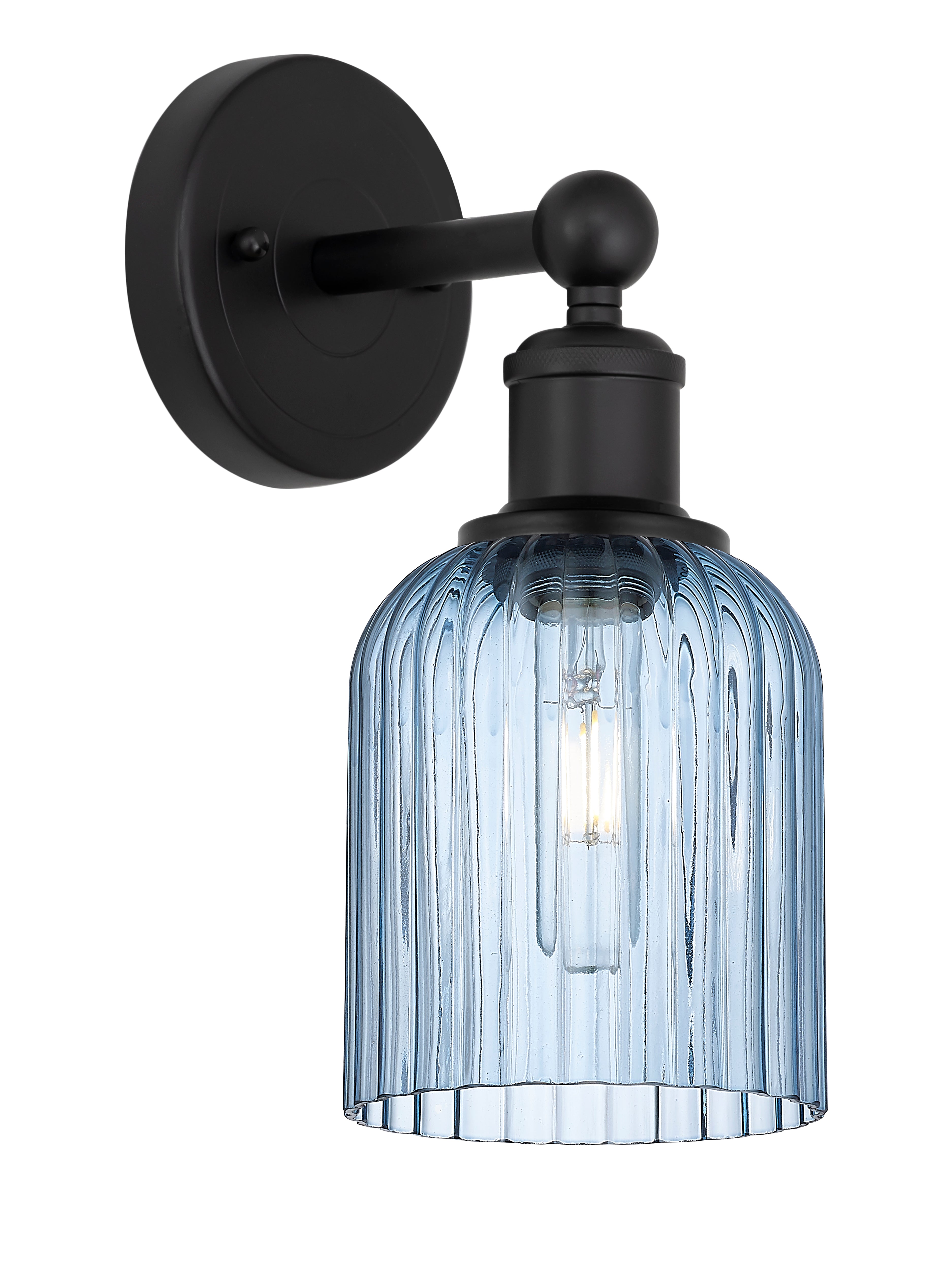 Edison Sconce Cast Brass Steel Glass