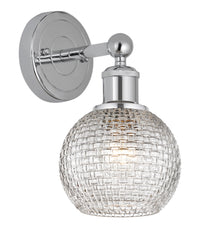 Edison Sconce Cast Brass White Venetian