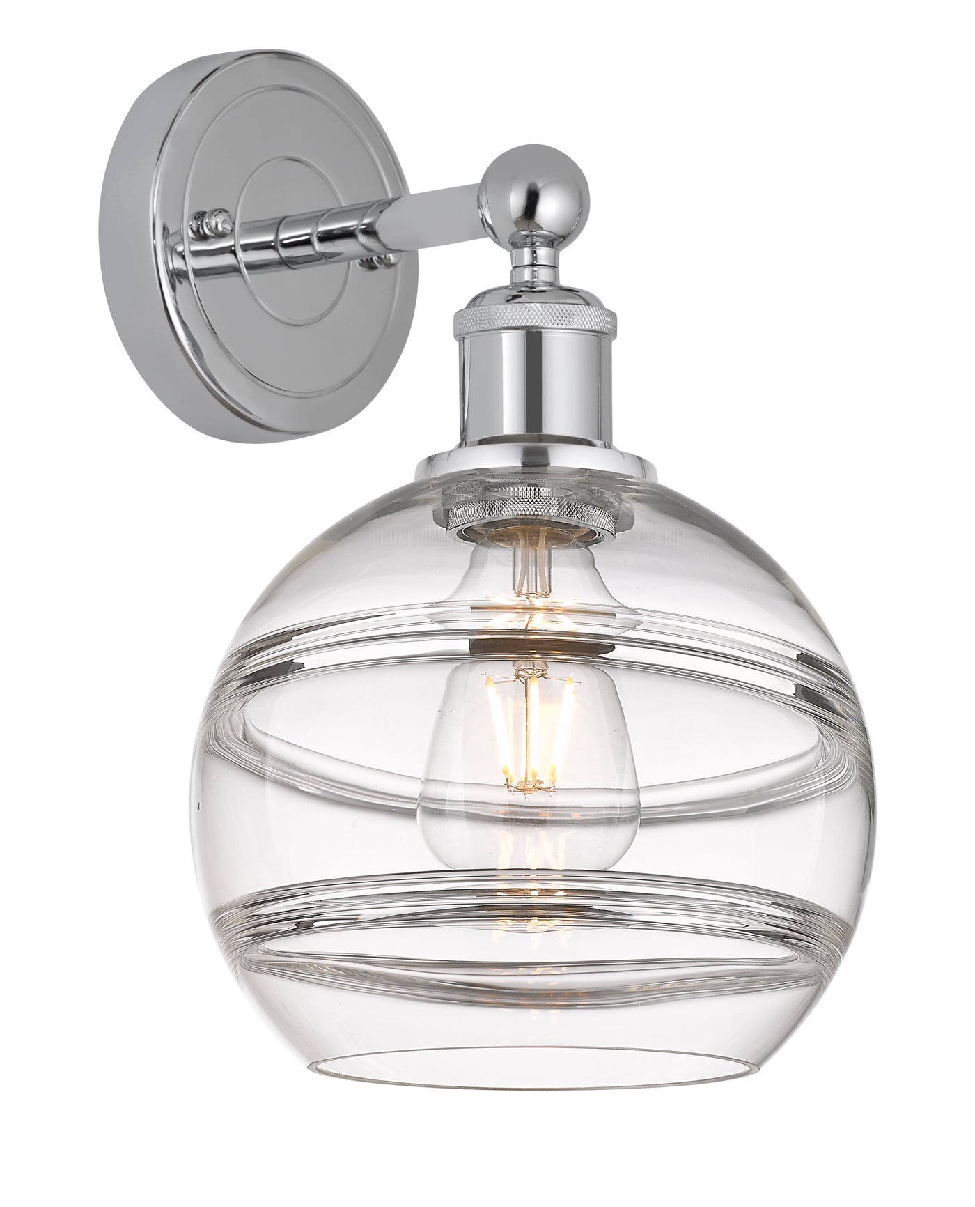 Edison Sconce Brass Glass Steel