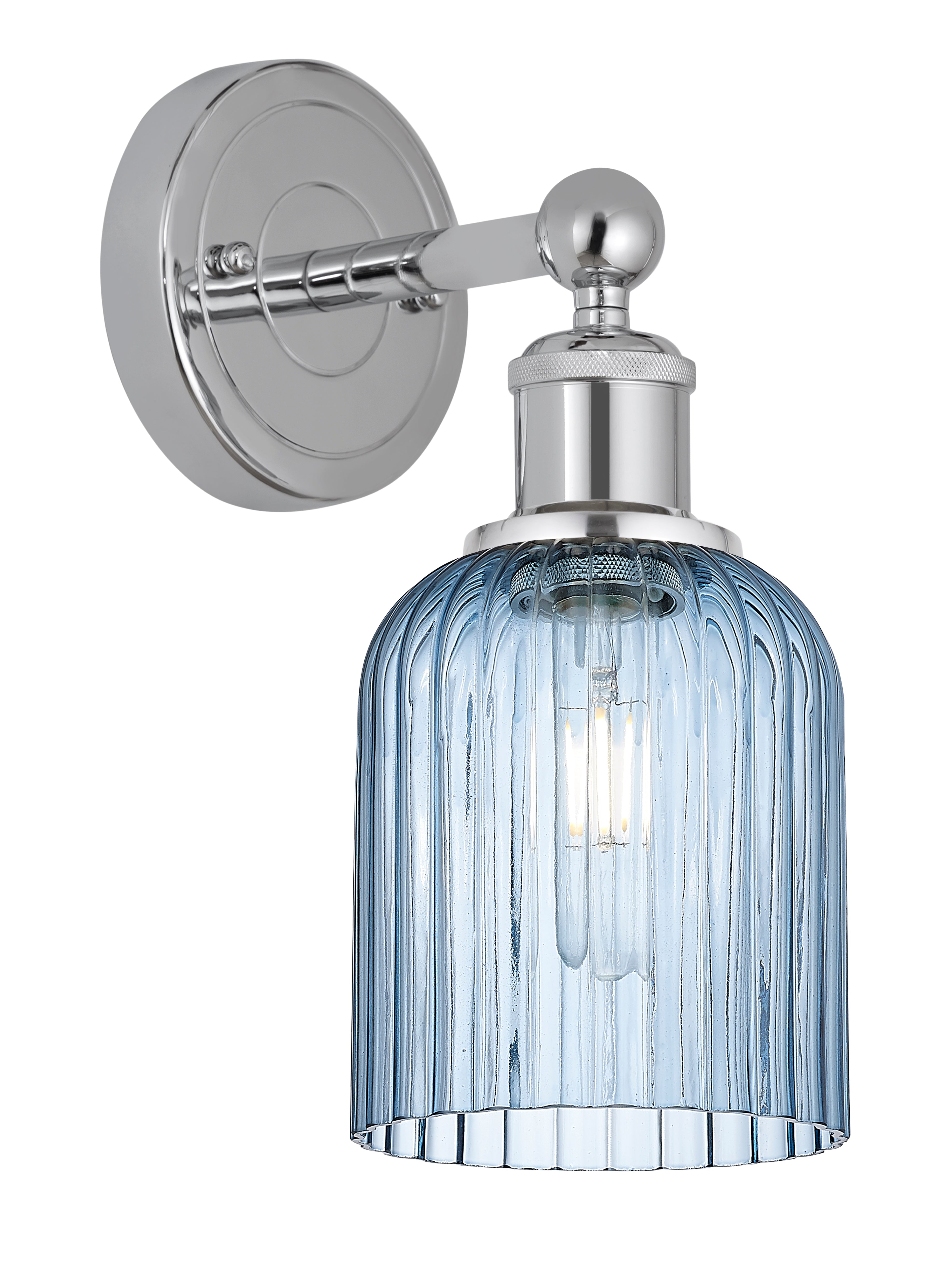 Edison Sconce Cast Brass Steel Glass