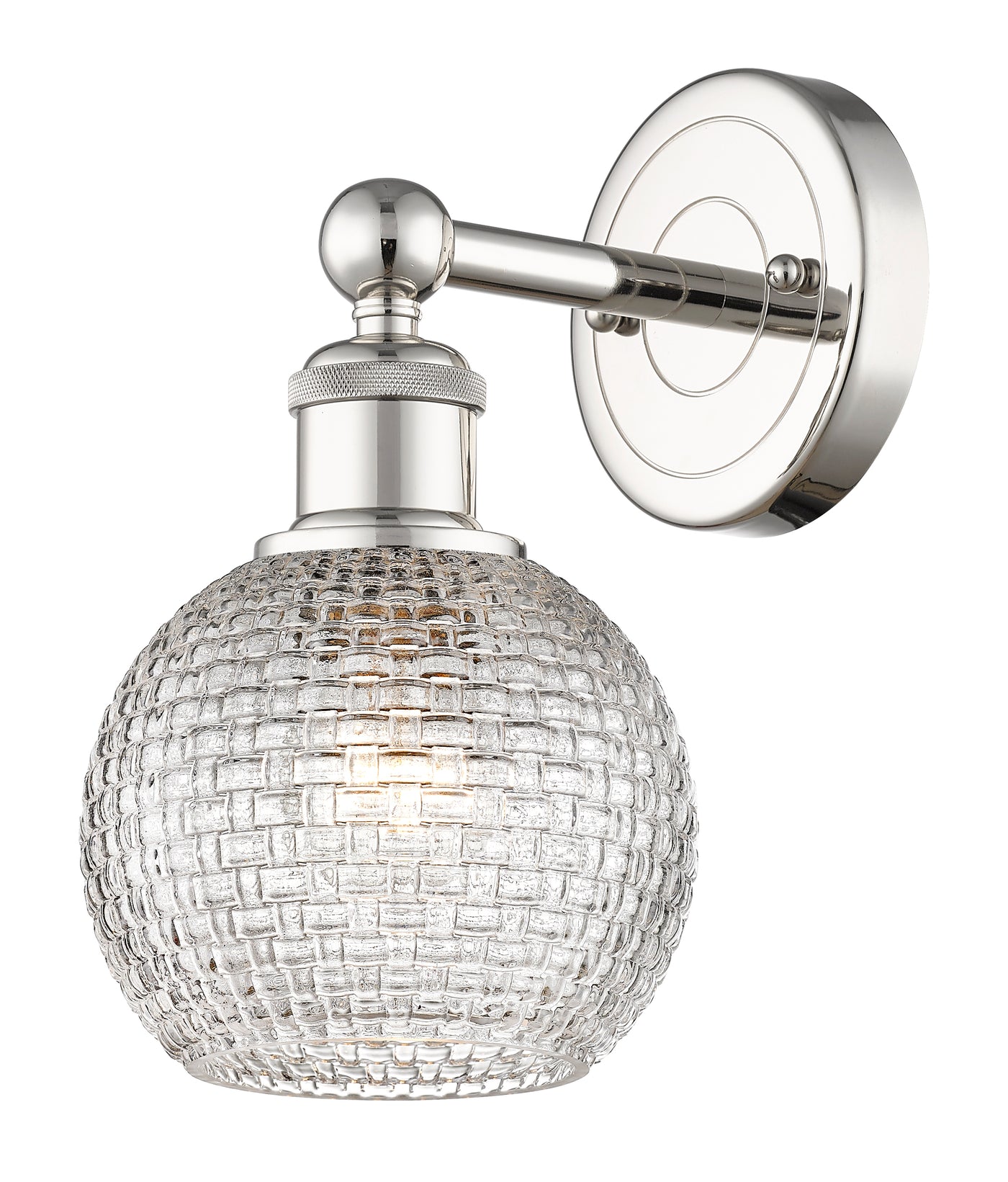 Edison Sconce Cast Brass White Venetian
