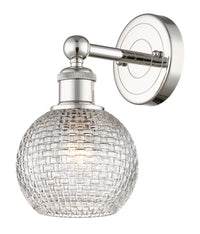Edison Sconce Cast Brass White Venetian